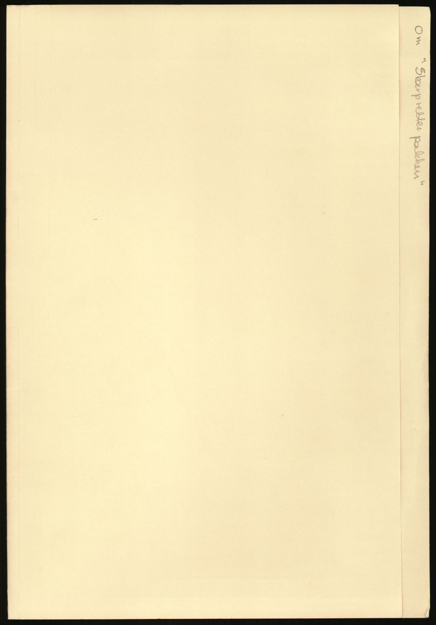 Justisdepartementet, Politikontoret P, RA/S-2220/O/Ob/L0298: Skarpretterpakken, (anmerkninger til stillinger m.v.), 1830-1947, s. 1