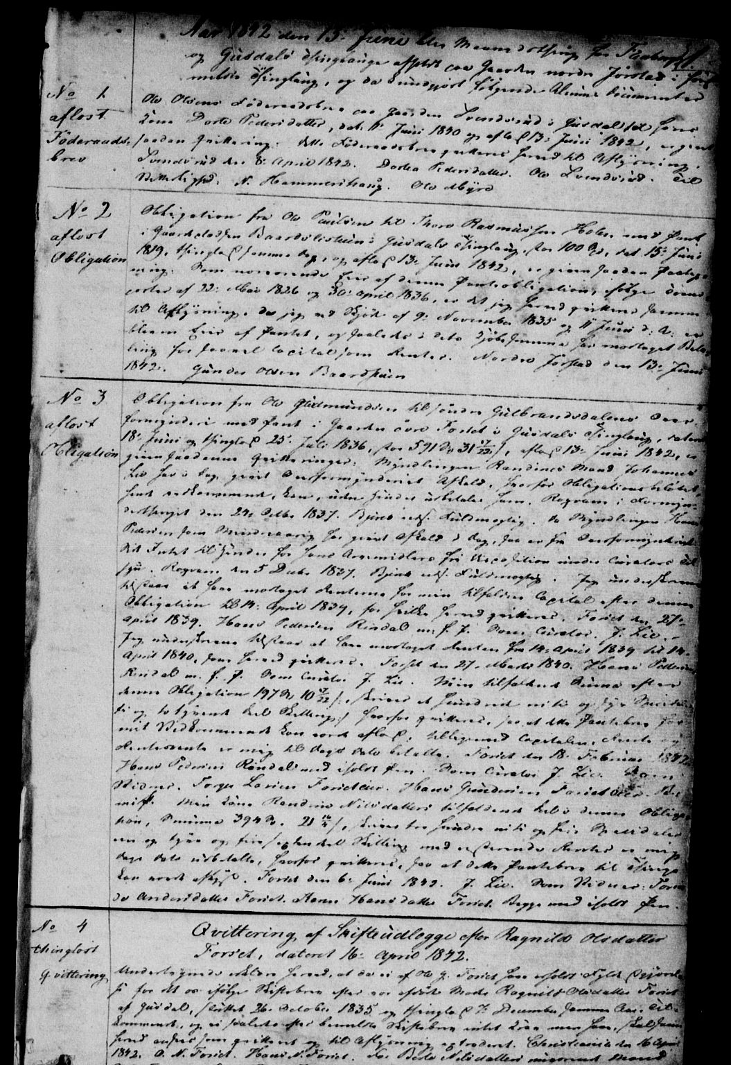 Sør-Gudbrandsdal tingrett, AV/SAH-TING-004/H/Hb/Hba/L0010: Pantebok nr. I 10, 1842-1852, s. 0-1