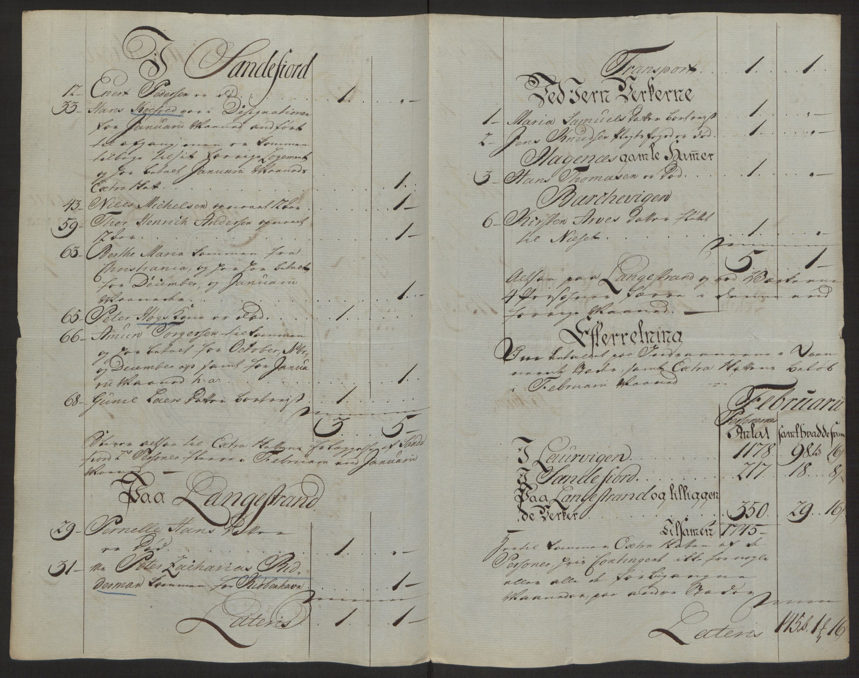 Rentekammeret inntil 1814, Reviderte regnskaper, Byregnskaper, AV/RA-EA-4066/R/Ri/L0183/0001: [I4] Kontribusjonsregnskap / Ekstraskatt, 1762-1768, s. 100