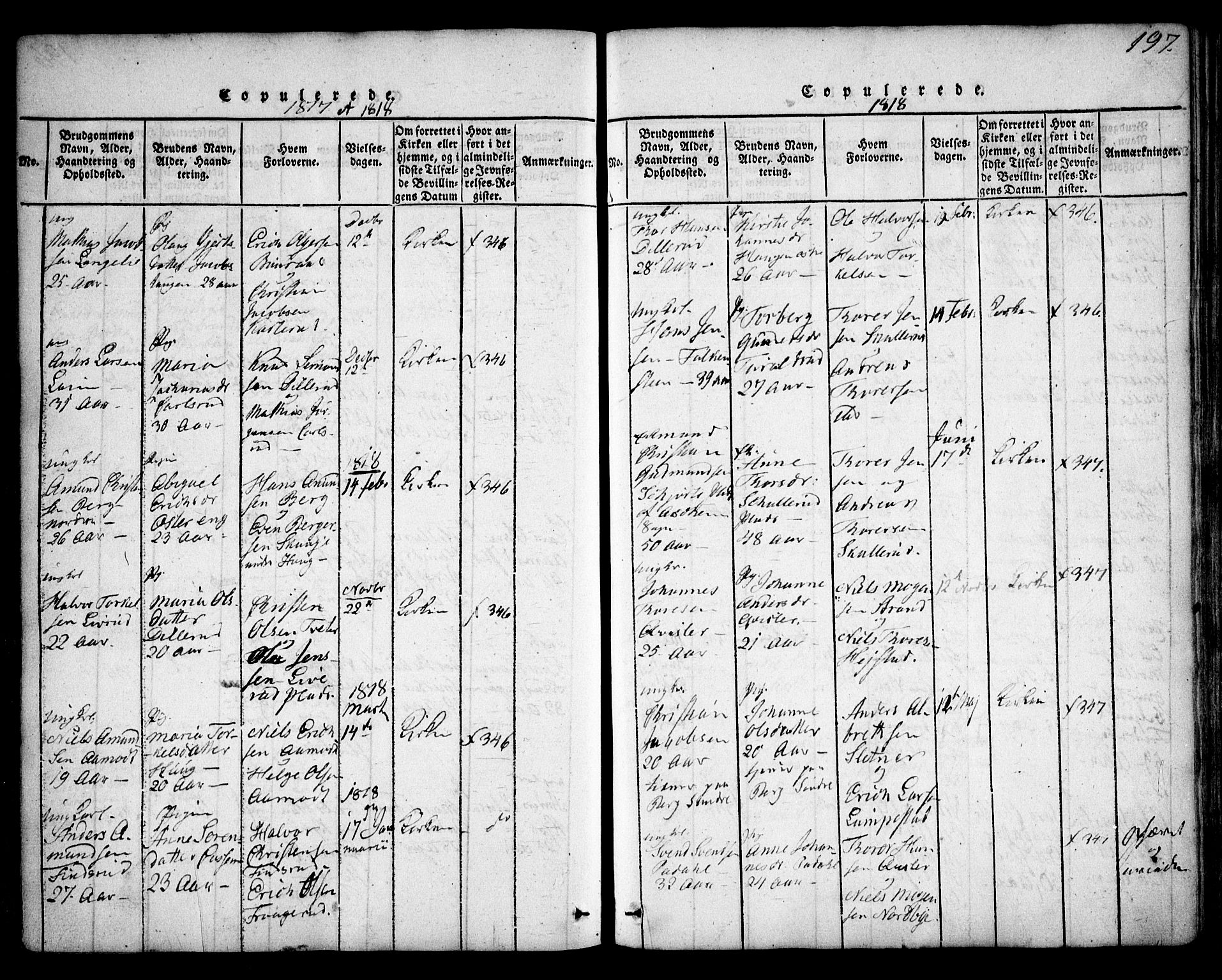 Skiptvet prestekontor Kirkebøker, AV/SAO-A-20009/F/Fa/L0005: Ministerialbok nr. 5, 1814-1838, s. 197