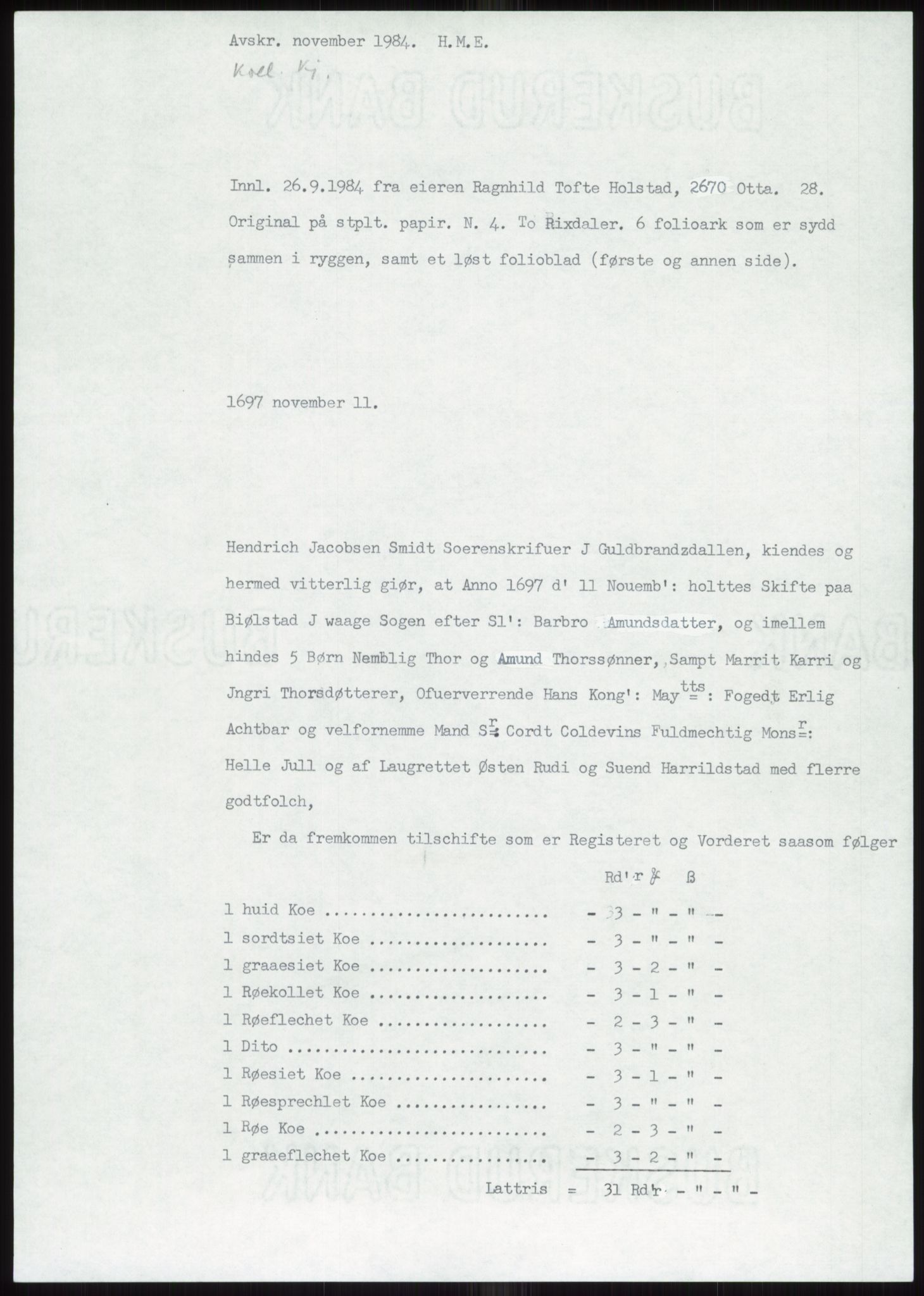 Samlinger til kildeutgivelse, Diplomavskriftsamlingen, RA/EA-4053/H/Ha, s. 332