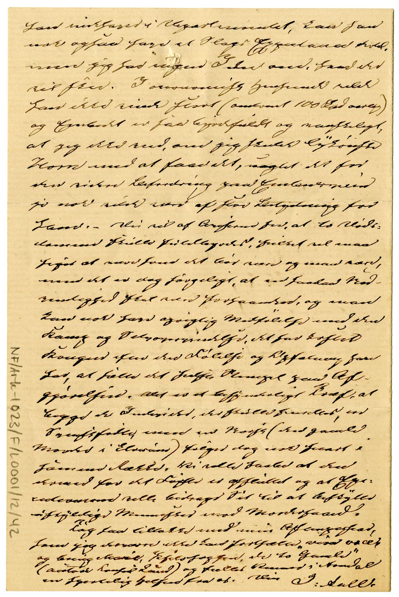 Diderik Maria Aalls brevsamling, NF/Ark-1023/F/L0001: D.M. Aalls brevsamling. A - B, 1738-1889, s. 186