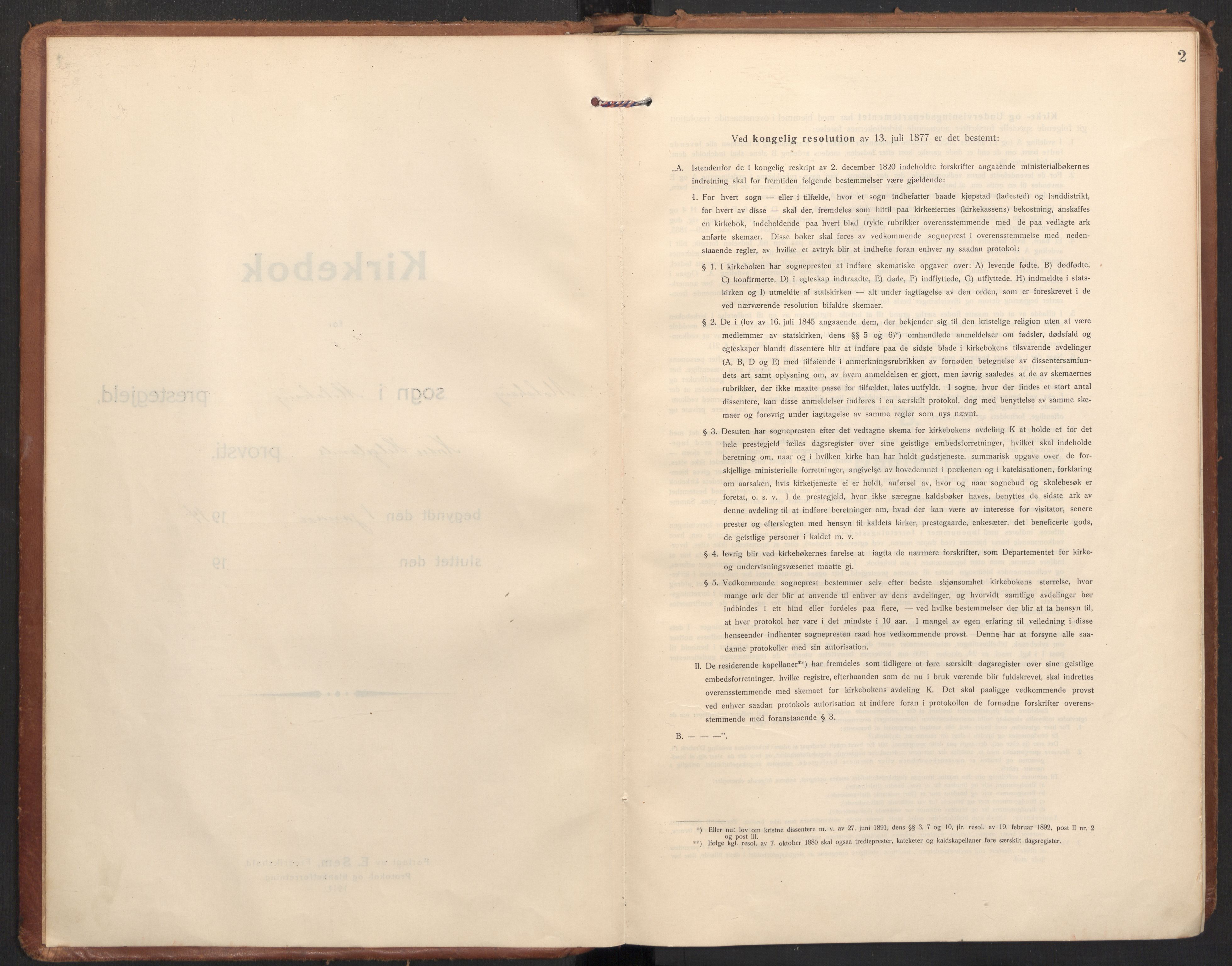 Ministerialprotokoller, klokkerbøker og fødselsregistre - Nordland, SAT/A-1459/830/L0456: Ministerialbok nr. 830A20, 1914-1937, s. 2