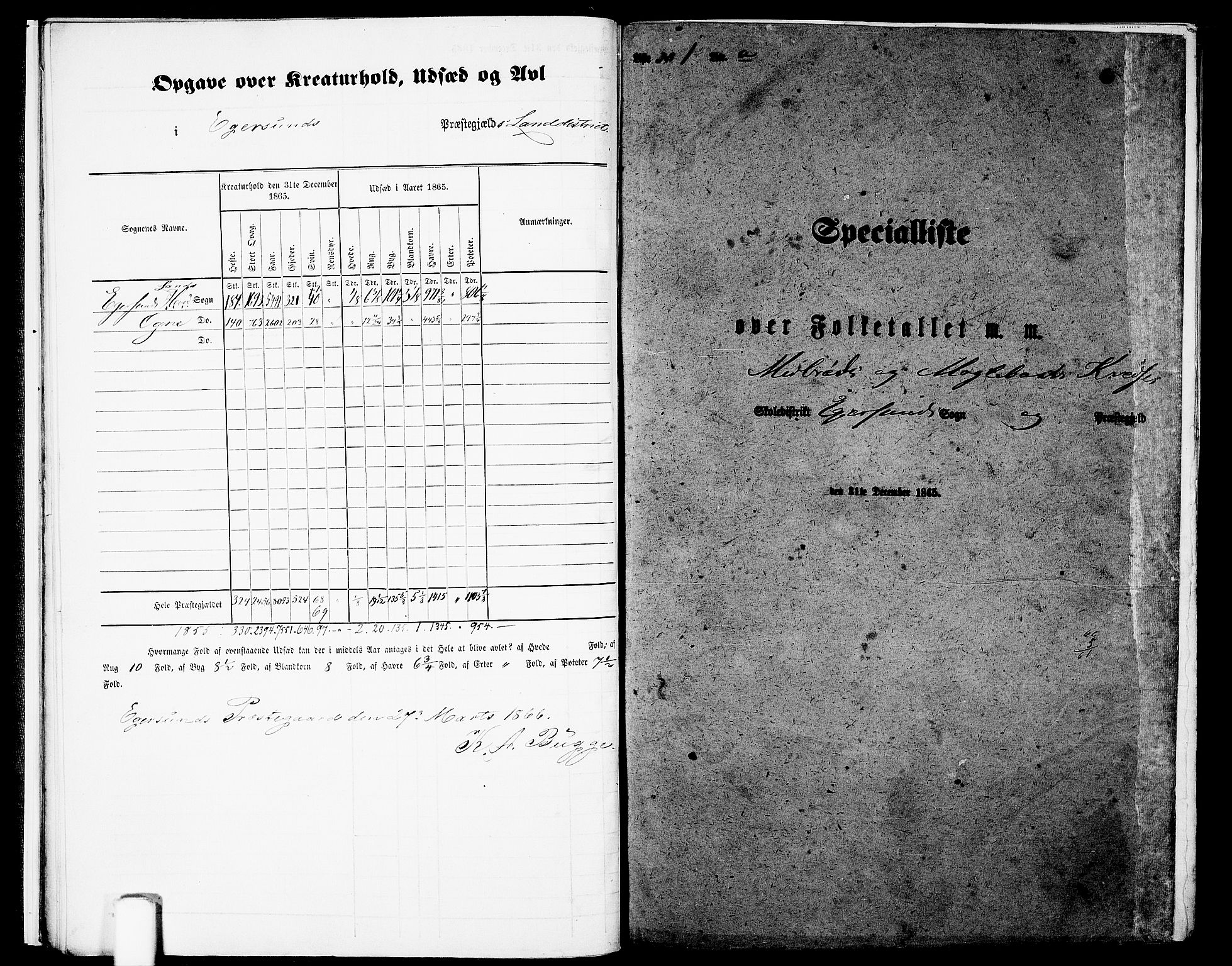 RA, Folketelling 1865 for 1116L Eigersund prestegjeld, Eigersund landsokn og Ogna sokn, 1865, s. 14