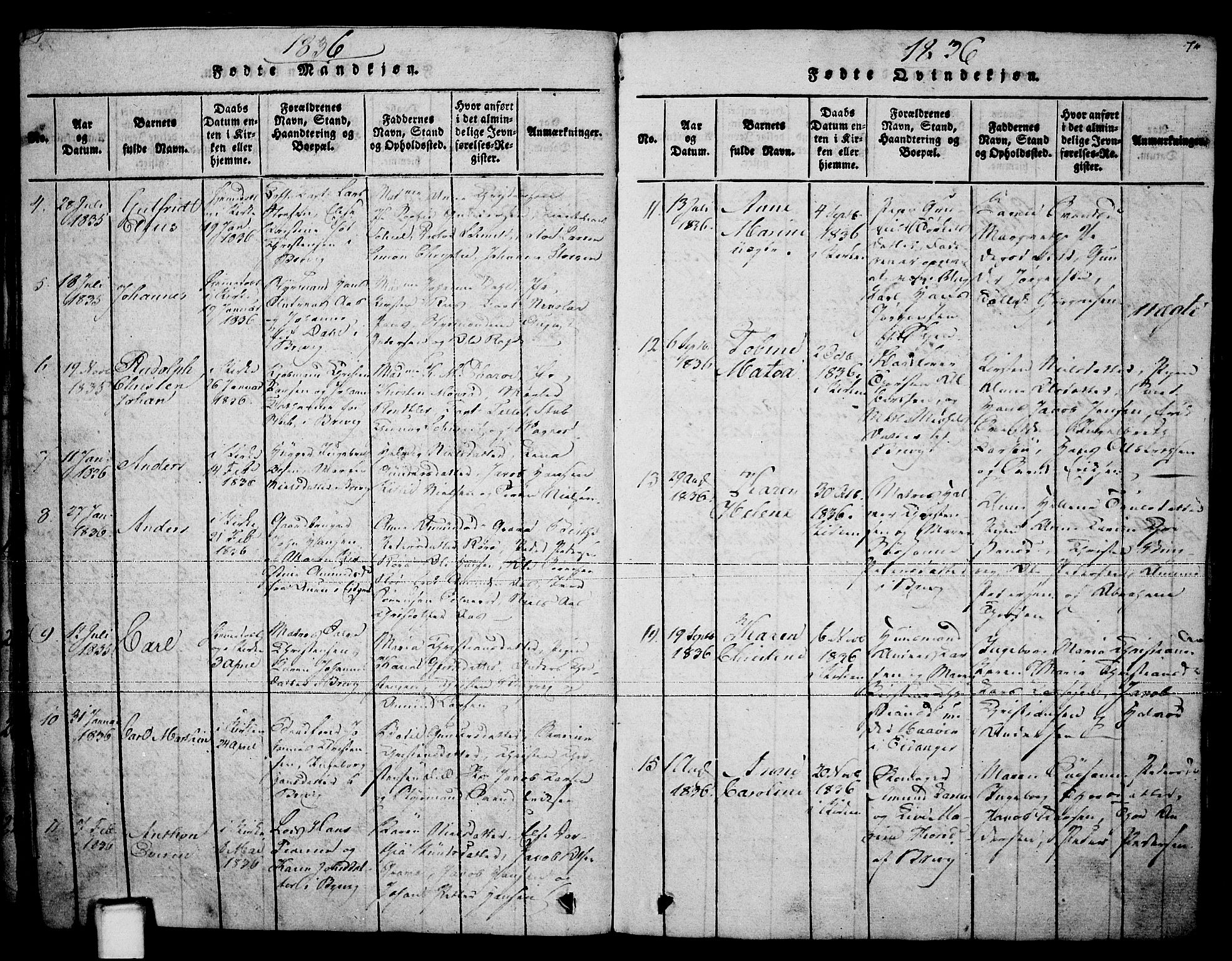Brevik kirkebøker, AV/SAKO-A-255/F/Fa/L0004: Ministerialbok nr. 4, 1814-1846, s. 74