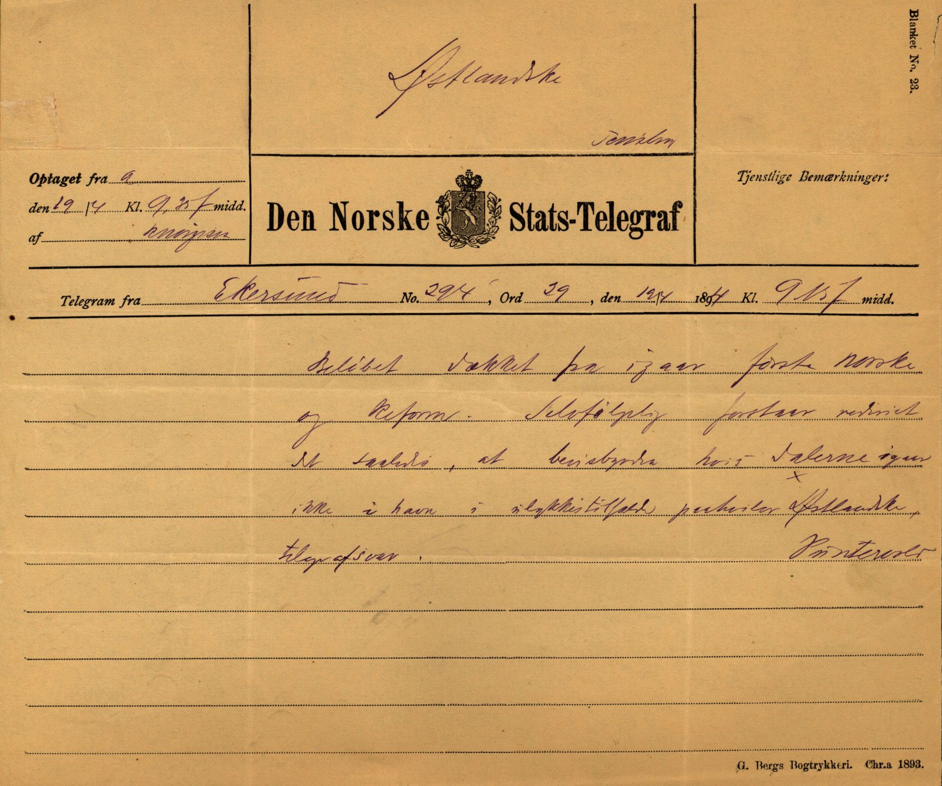 Pa 63 - Østlandske skibsassuranceforening, VEMU/A-1079/G/Ga/L0030/0008: Havaridokumenter / Skjoldmoen, Dalerne, Union, 1894, s. 47