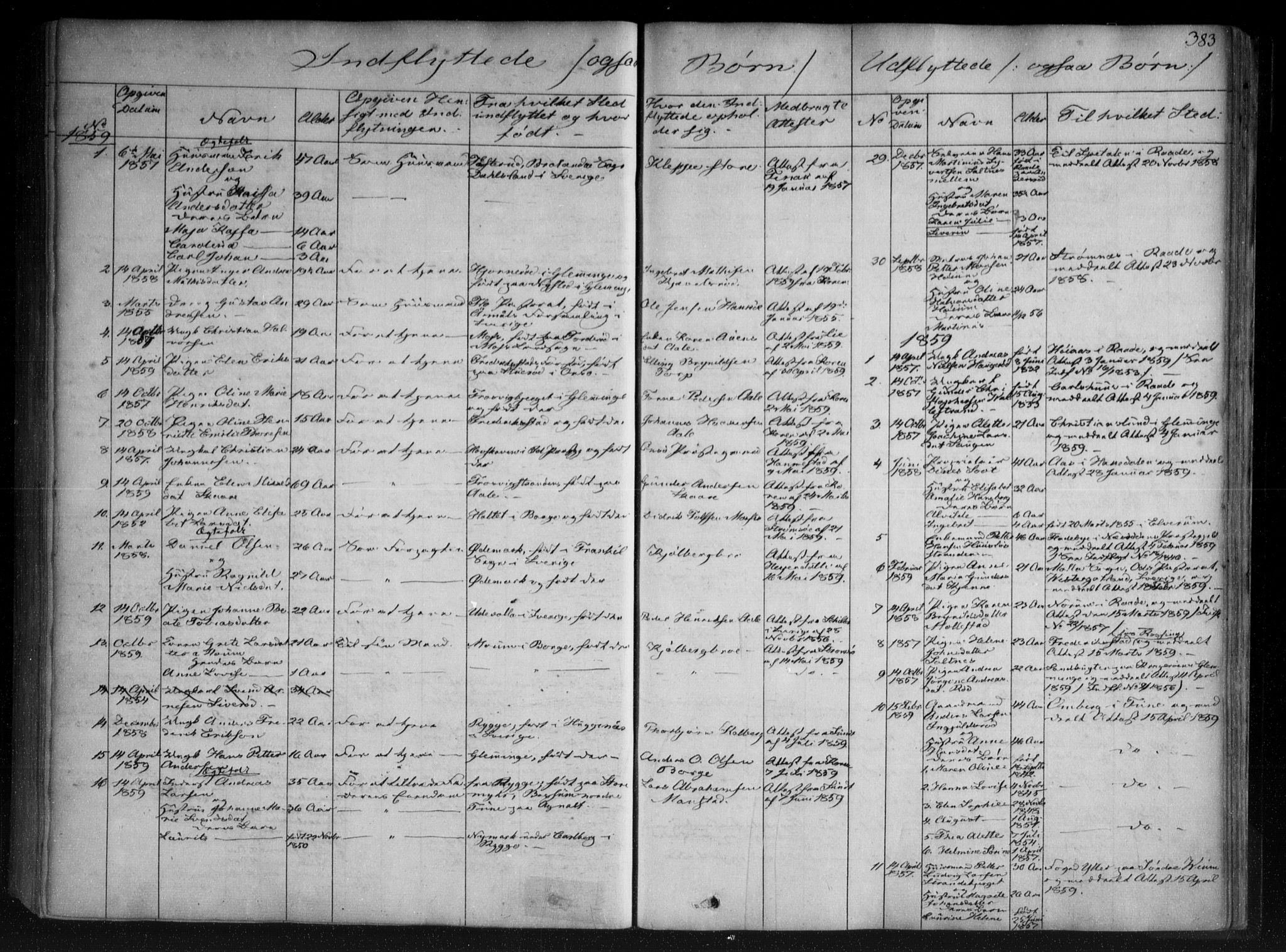 Onsøy prestekontor Kirkebøker, AV/SAO-A-10914/F/Fa/L0003: Ministerialbok nr. I 3, 1841-1860, s. 383