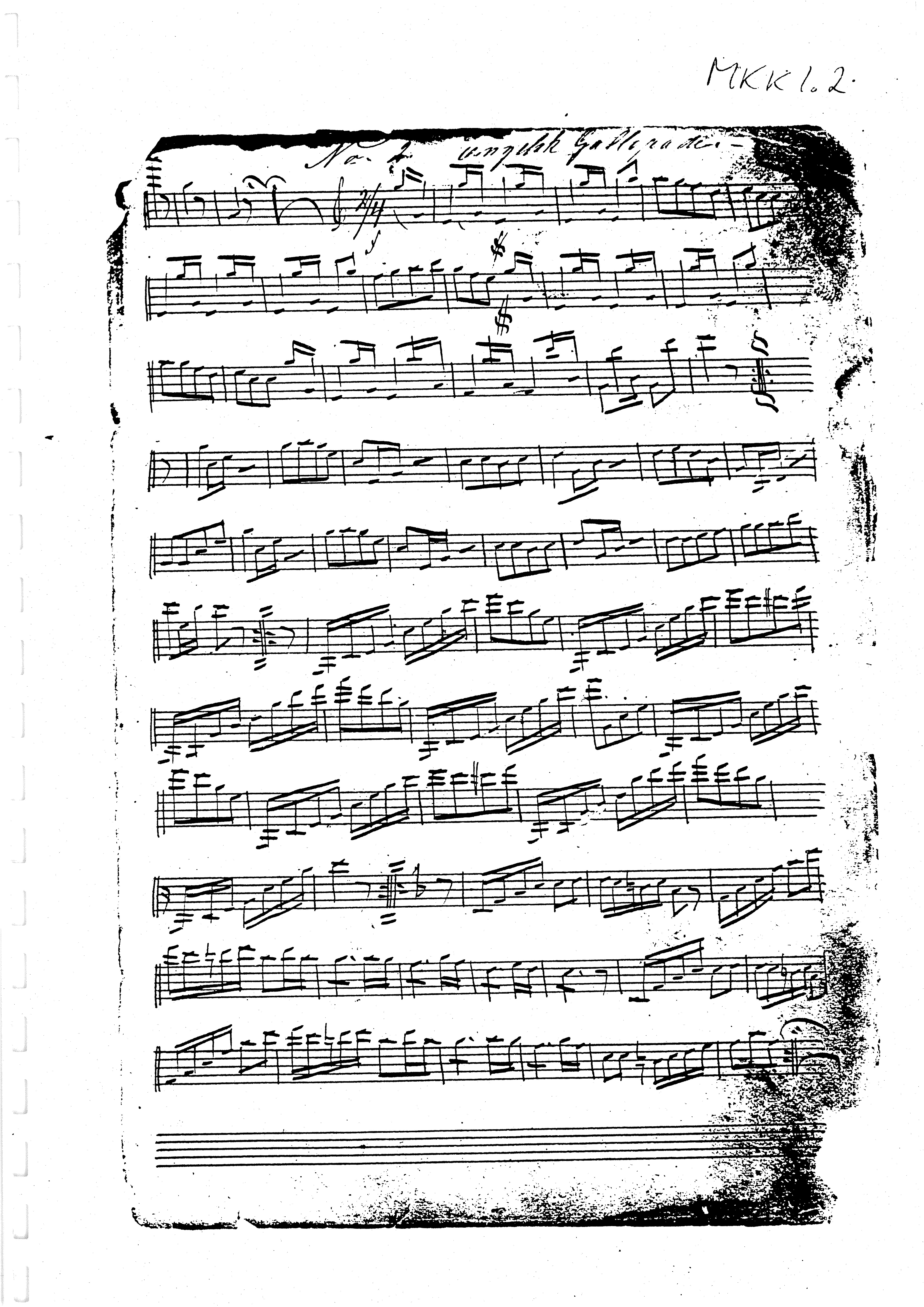 Sa 16 - Folkemusikk fra Vestfold, Gjerdesamlingen, VEMU/A-1868/H/L0001/0001: Innsamlet informasjon, kopier / 1a Noter etter Martin Kjeldsen Kalleberg