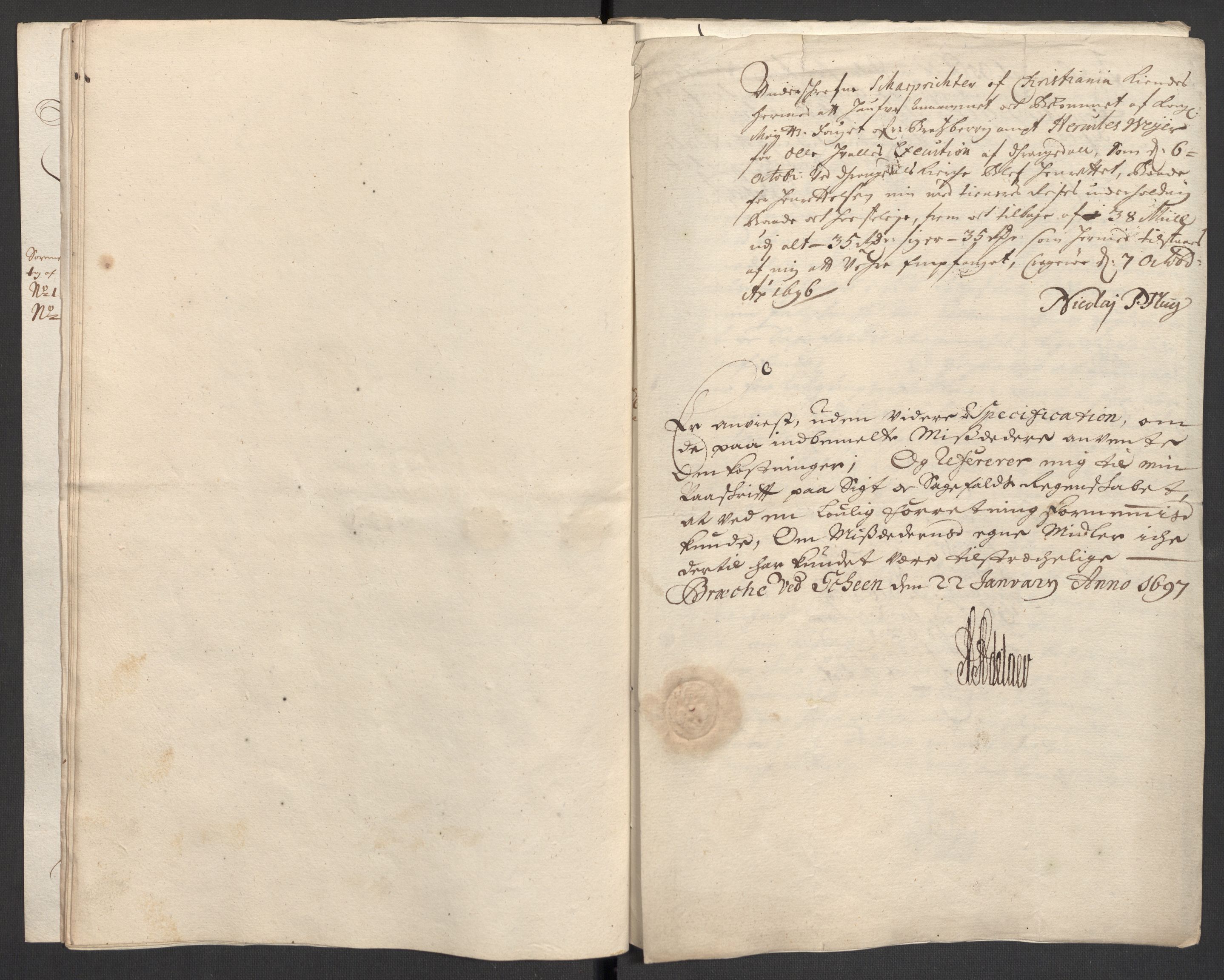 Rentekammeret inntil 1814, Reviderte regnskaper, Fogderegnskap, RA/EA-4092/R36/L2095: Fogderegnskap Øvre og Nedre Telemark og Bamble, 1696, s. 48