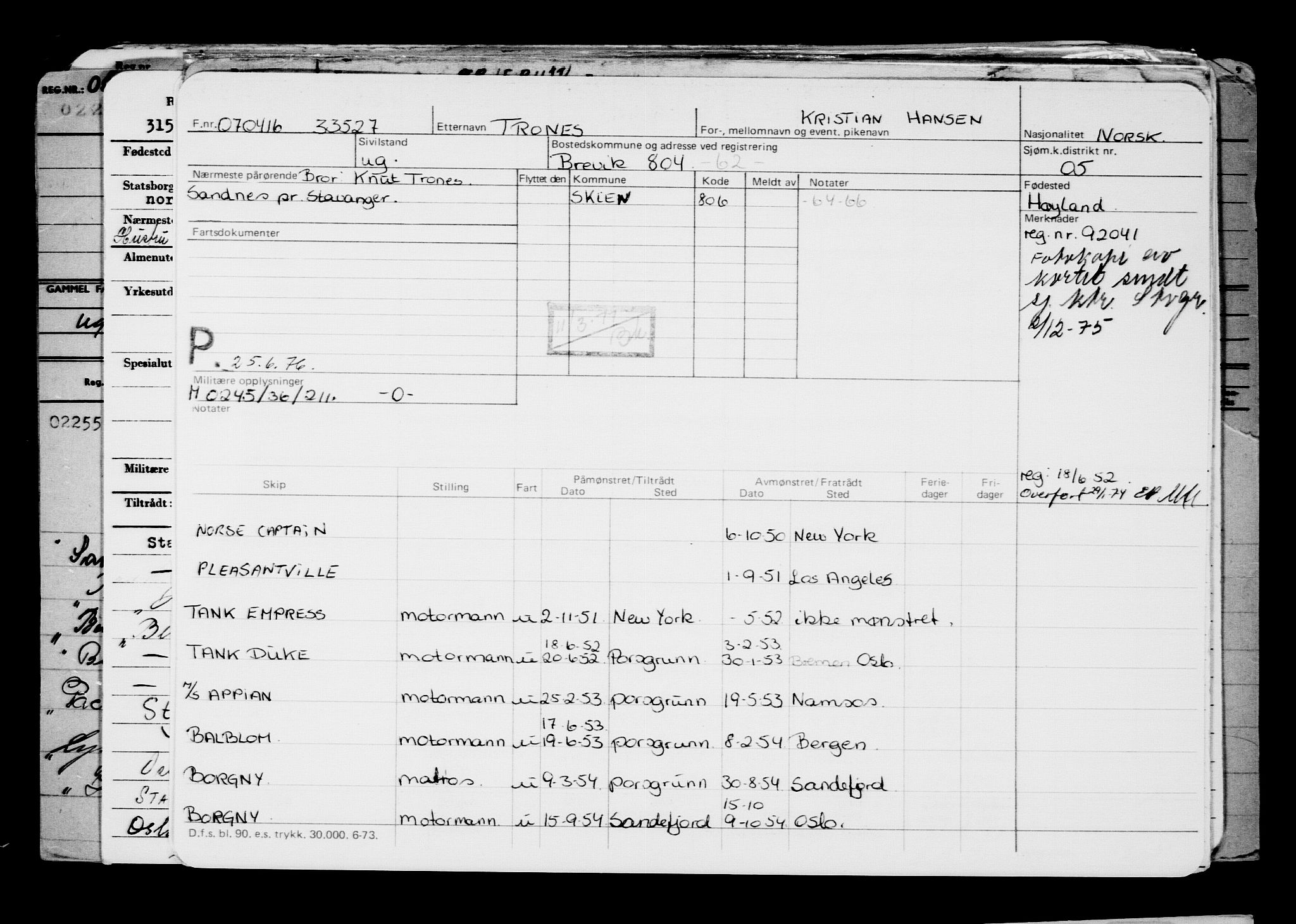 Direktoratet for sjømenn, AV/RA-S-3545/G/Gb/L0138: Hovedkort, 1916, s. 147