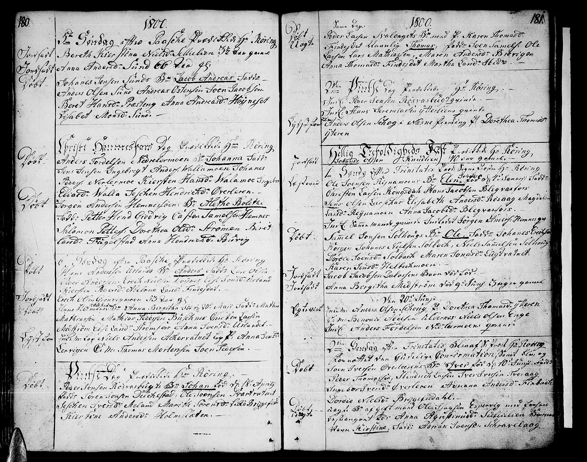 Ministerialprotokoller, klokkerbøker og fødselsregistre - Nordland, AV/SAT-A-1459/825/L0349: Ministerialbok nr. 825A05 /1, 1789-1806, s. 180-181
