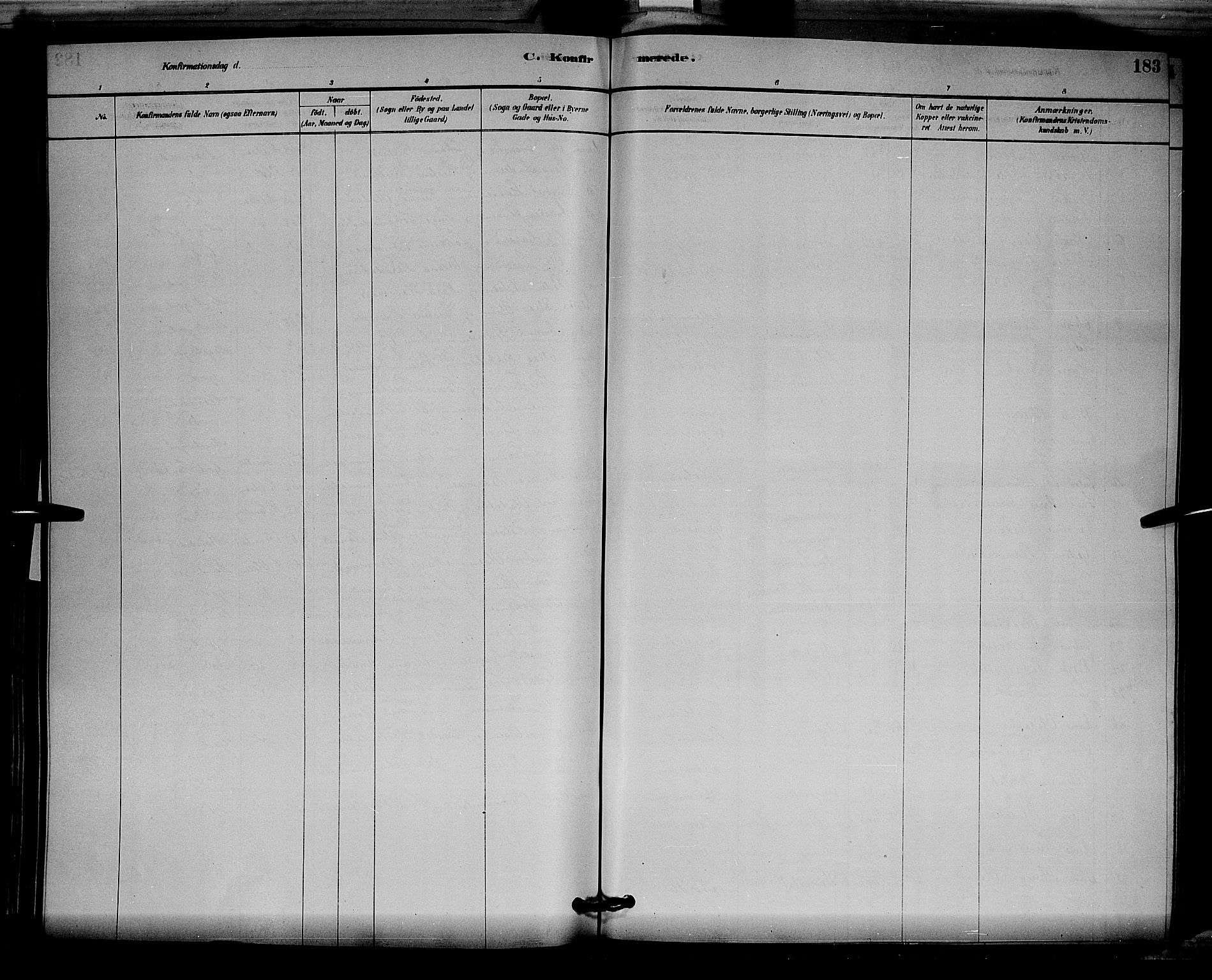 Løten prestekontor, SAH/PREST-022/L/La/L0005: Klokkerbok nr. 5, 1878-1891, s. 183