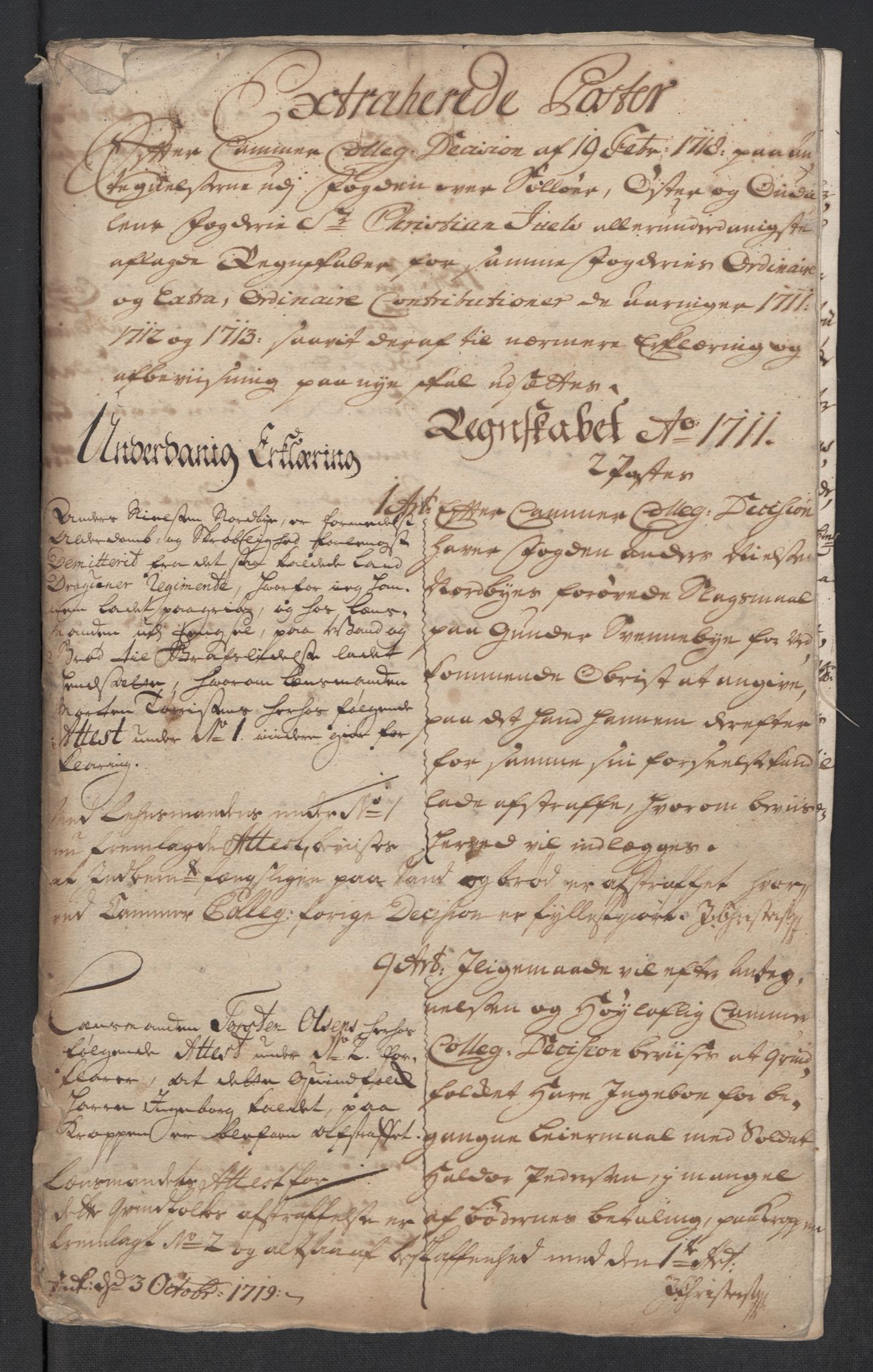 Rentekammeret inntil 1814, Reviderte regnskaper, Fogderegnskap, RA/EA-4092/R13/L0851: Fogderegnskap Solør, Odal og Østerdal, 1711-1713, s. 322