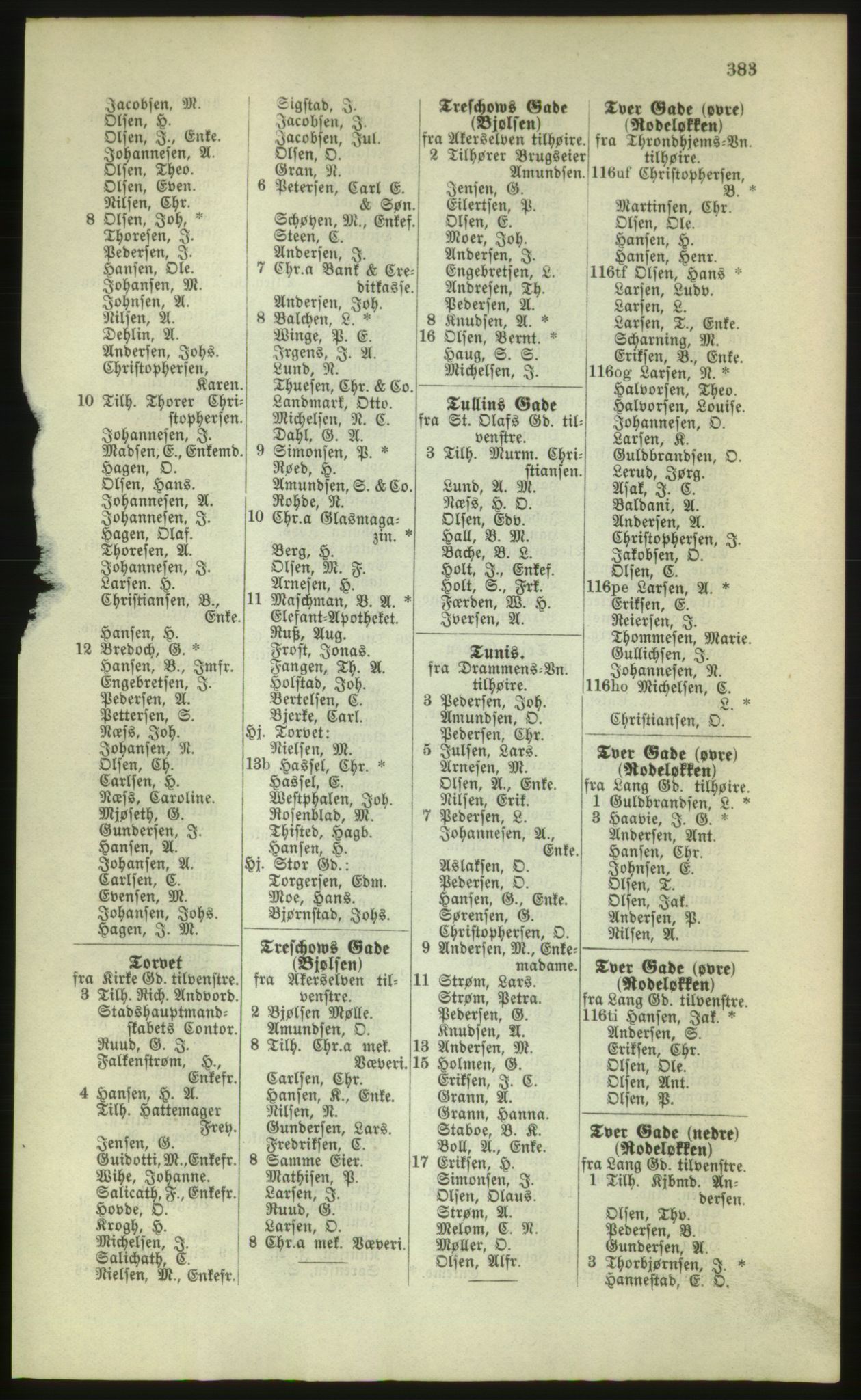 Kristiania/Oslo adressebok, PUBL/-, 1880, s. 383