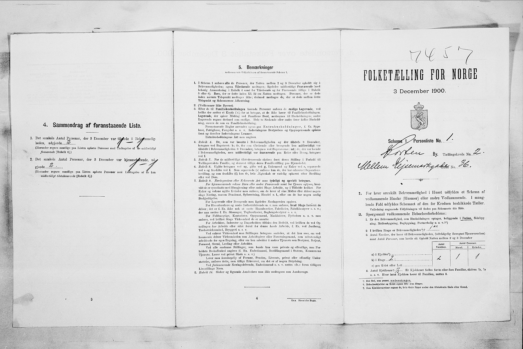 RA, Folketelling 1900 for 0703 Horten ladested, 1900, s. 5174