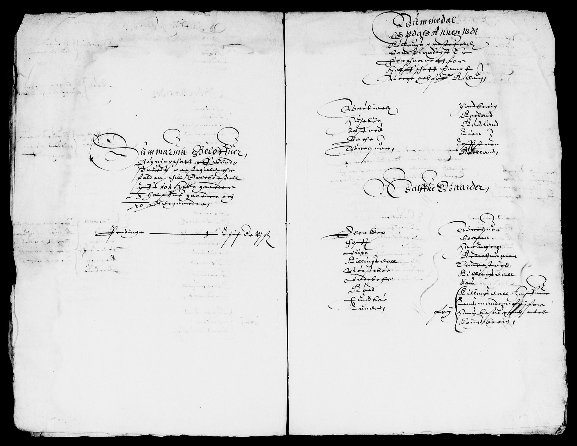 Rentekammeret inntil 1814, Reviderte regnskaper, Lensregnskaper, AV/RA-EA-5023/R/Rb/Rbn/L0001: Numedal og Sandsvær len, 1628-1638