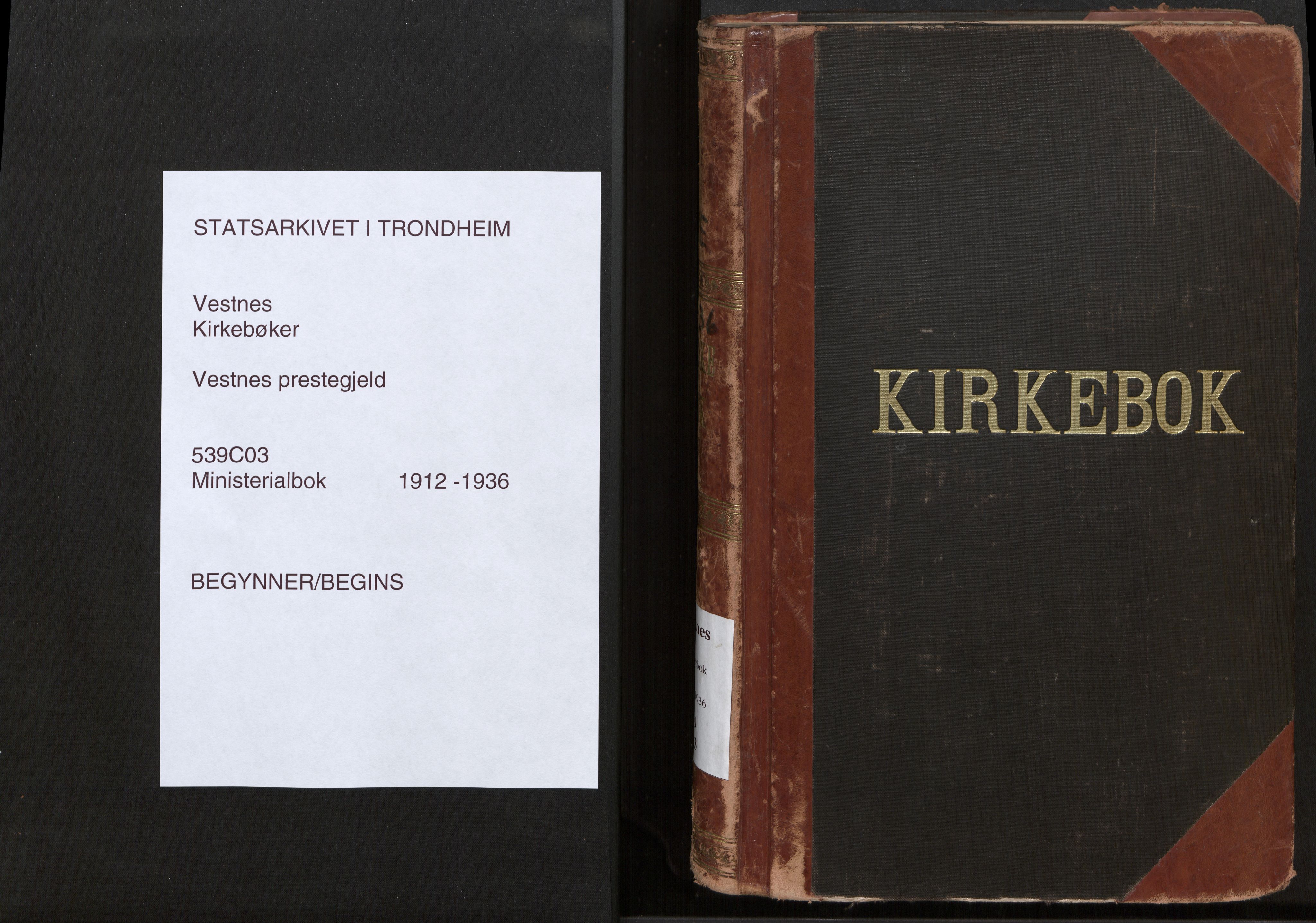 Ministerialprotokoller, klokkerbøker og fødselsregistre - Møre og Romsdal, AV/SAT-A-1454/539/L0536a: Klokkerbok nr. 539C03, 1912-1936