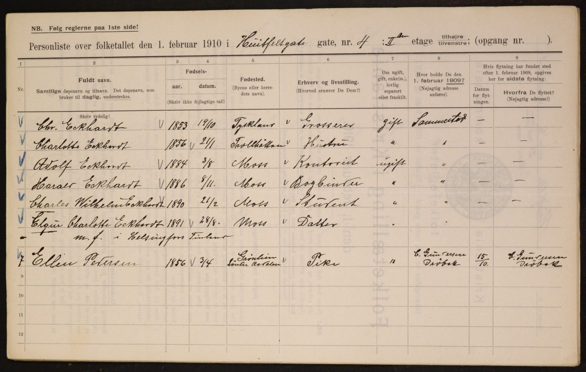 OBA, Kommunal folketelling 1.2.1910 for Kristiania, 1910, s. 40766