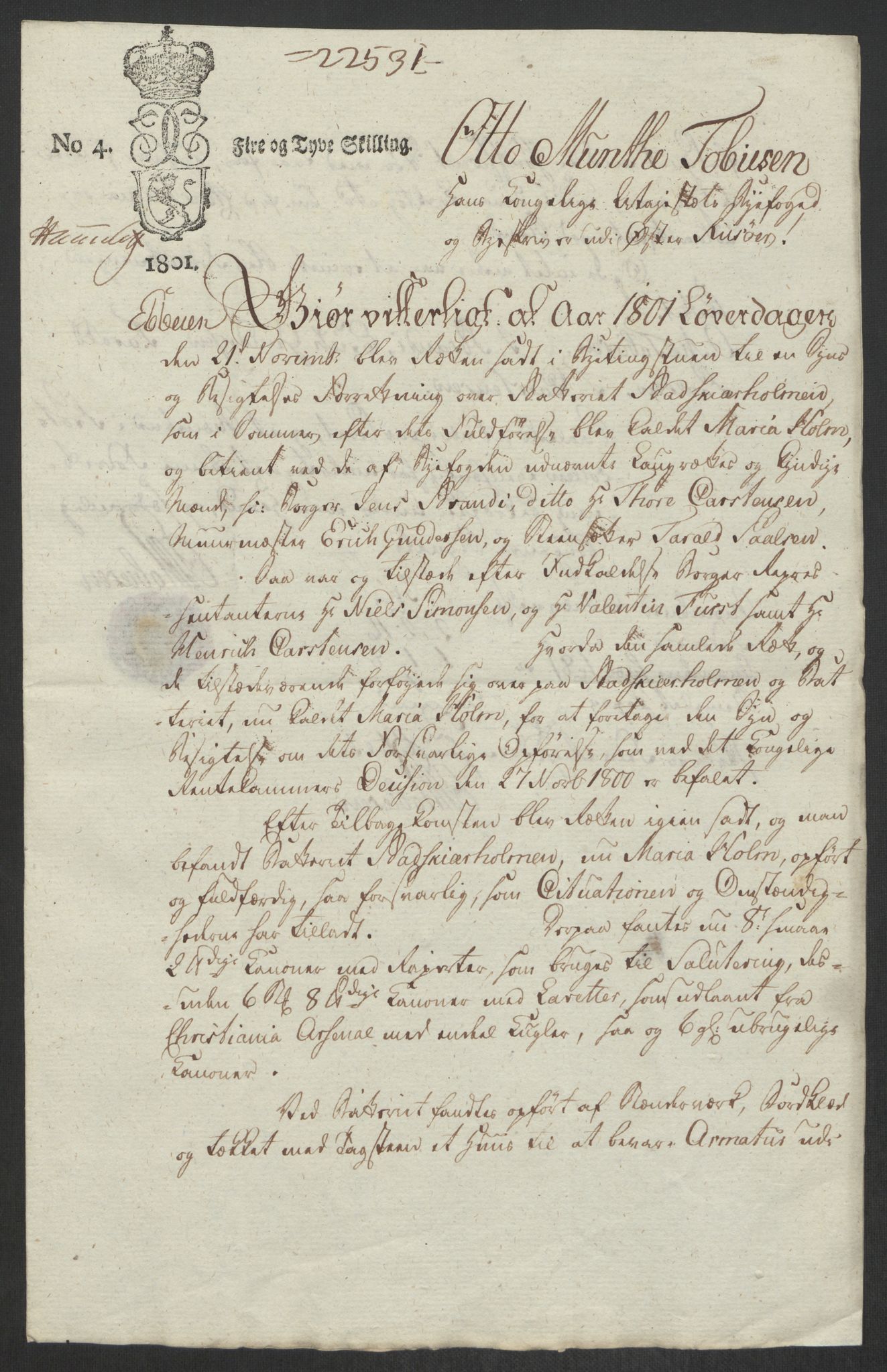 Danske Kanselli 1800-1814, AV/RA-EA-3024/K/Kk/Kka/Kkac/L0236: Kjøpstadregnskap Øster Risør, 1801-1804, s. 181