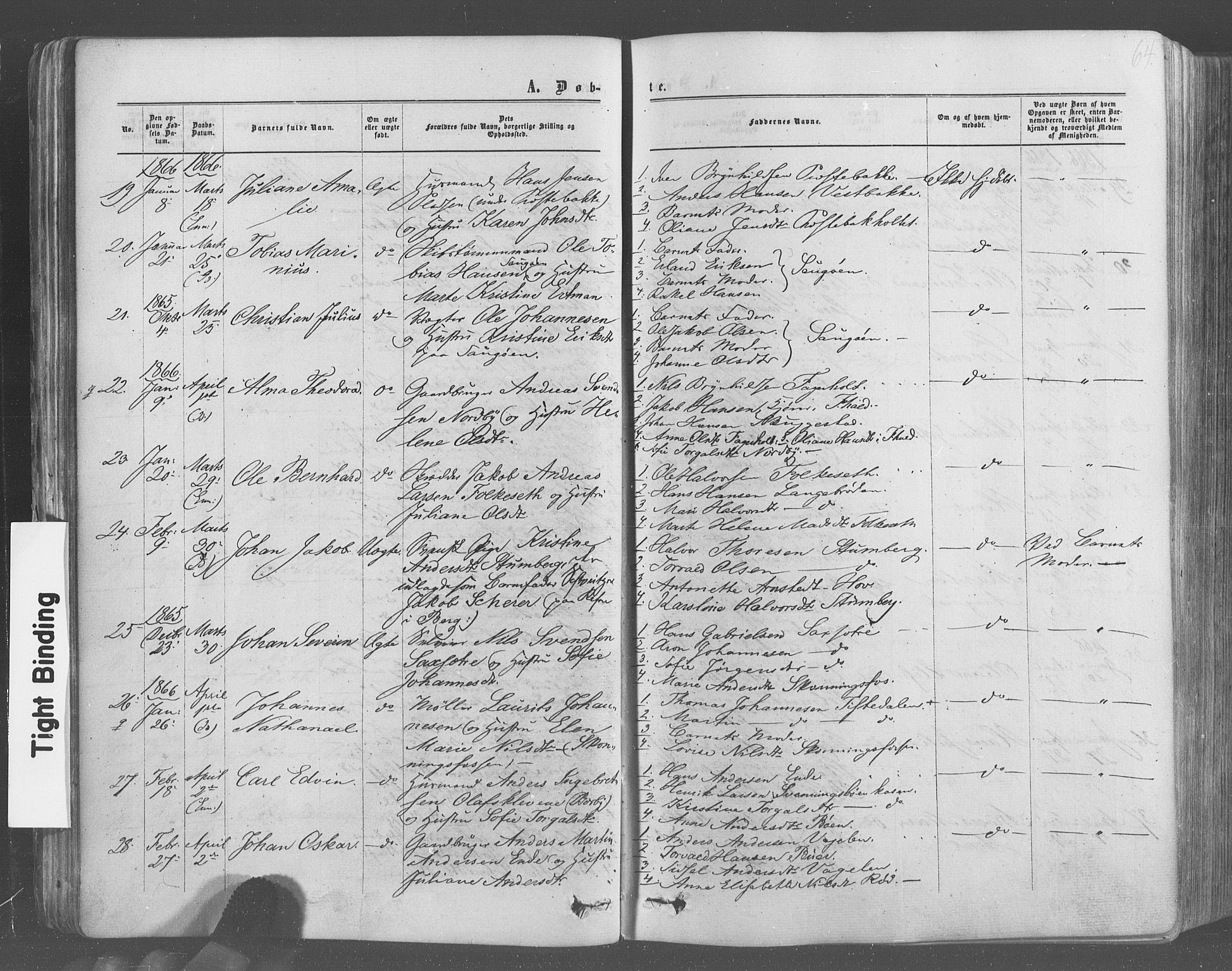 Idd prestekontor Kirkebøker, AV/SAO-A-10911/F/Fc/L0005: Ministerialbok nr. III 5, 1861-1877, s. 64