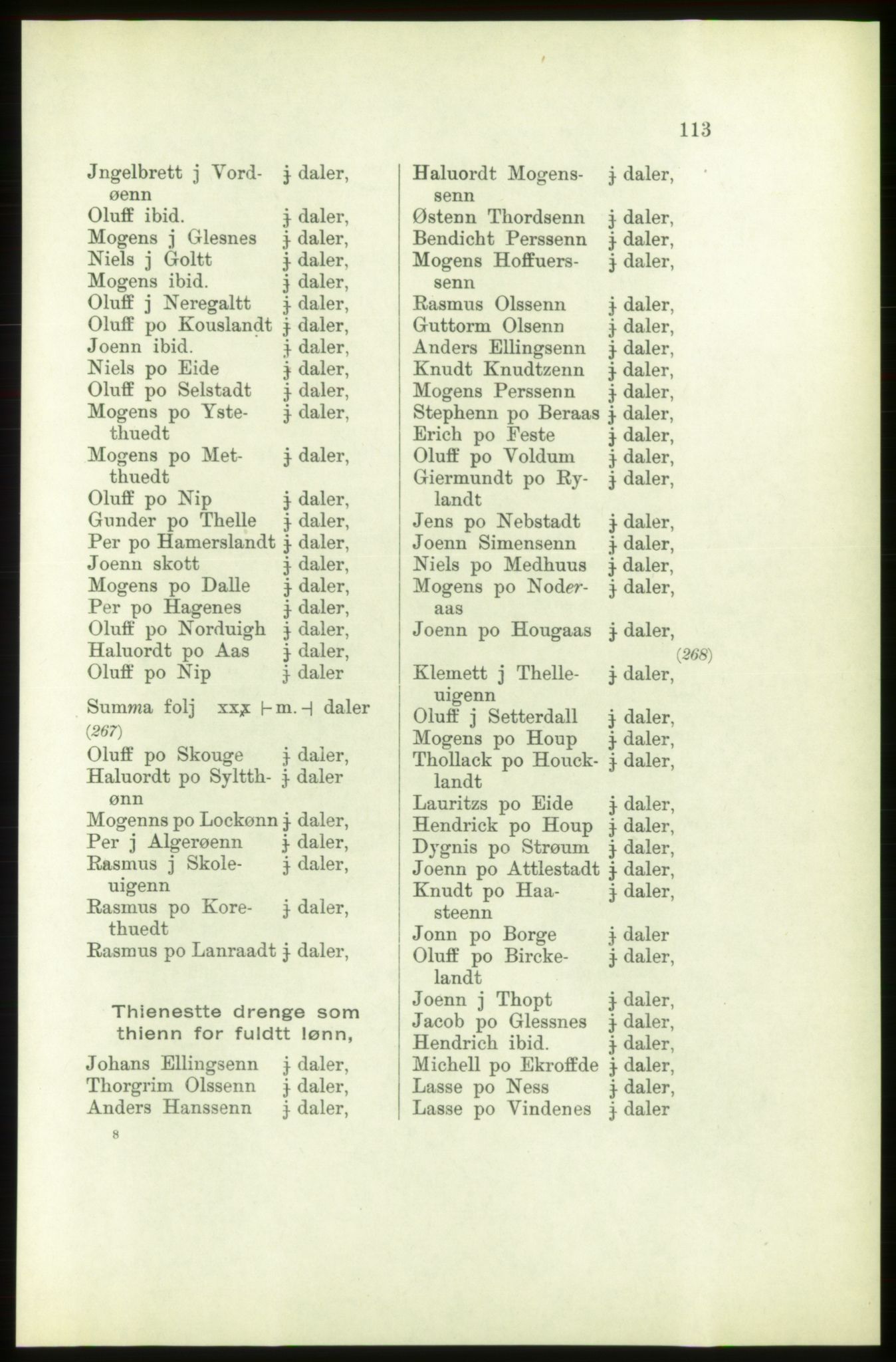 Publikasjoner utgitt av Arkivverket, PUBL/PUBL-001/C/0003: Bind 3: Skatten av Bergenhus len 1563, 1563, s. 113