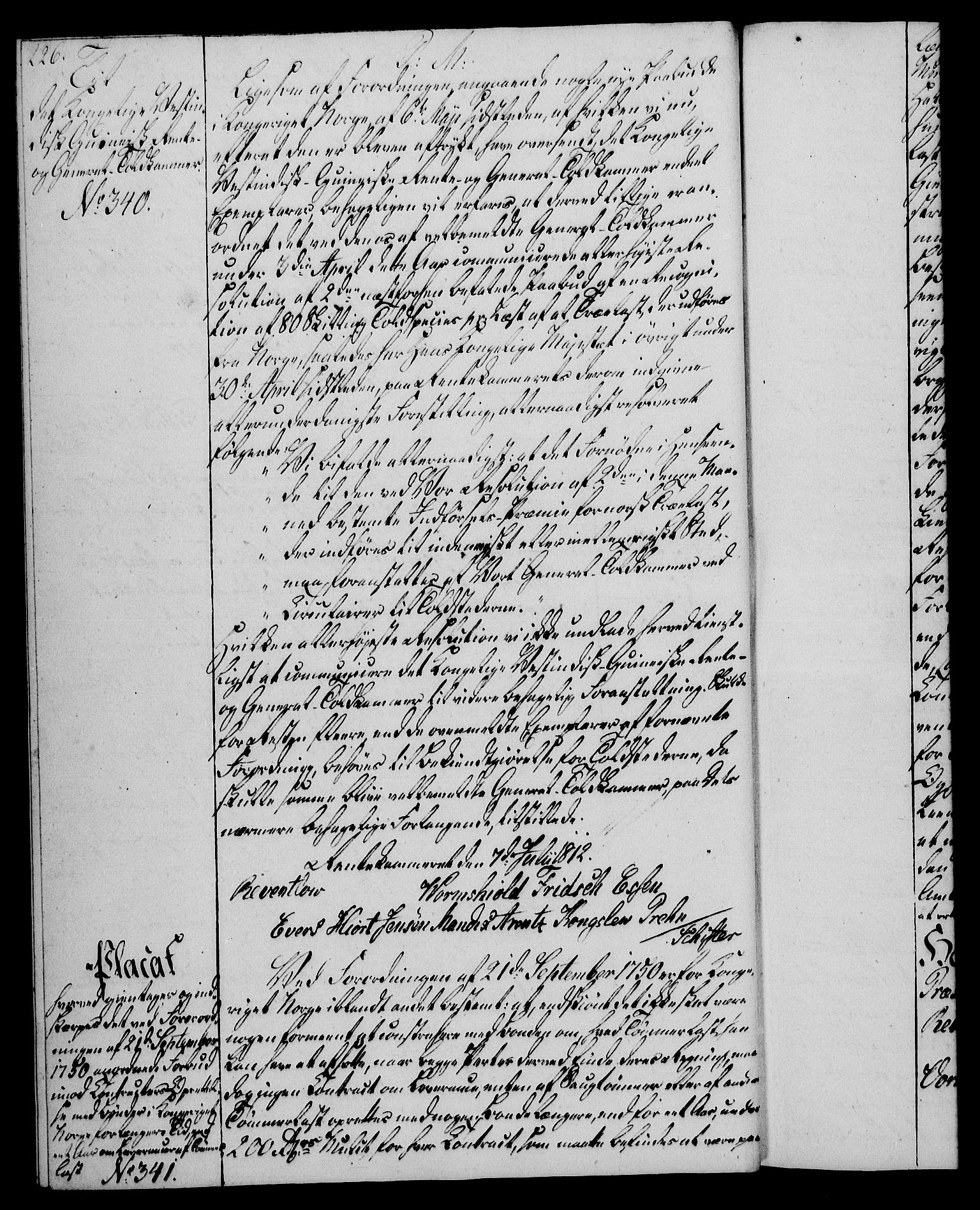 Rentekammeret, Kammerkanselliet, RA/EA-3111/G/Gg/Gga/L0020: Norsk ekspedisjonsprotokoll med register (merket RK 53.20), 1811-1814, s. 226