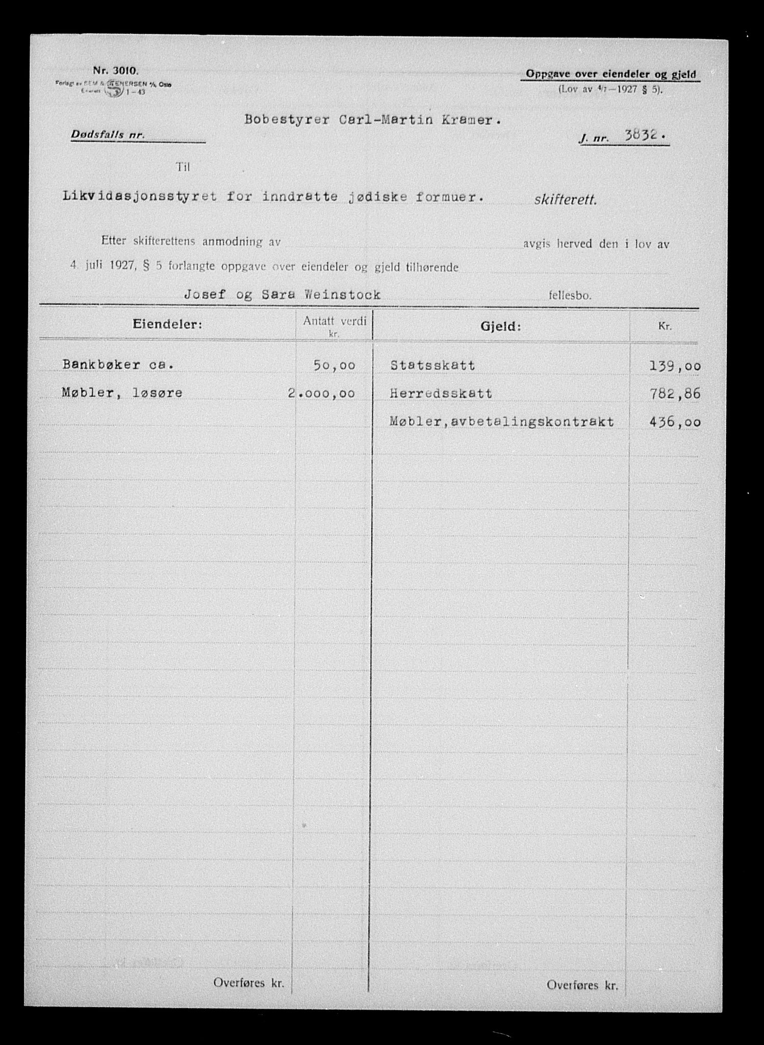 Justisdepartementet, Tilbakeføringskontoret for inndratte formuer, AV/RA-S-1564/H/Hc/Hcc/L0985: --, 1945-1947, s. 546