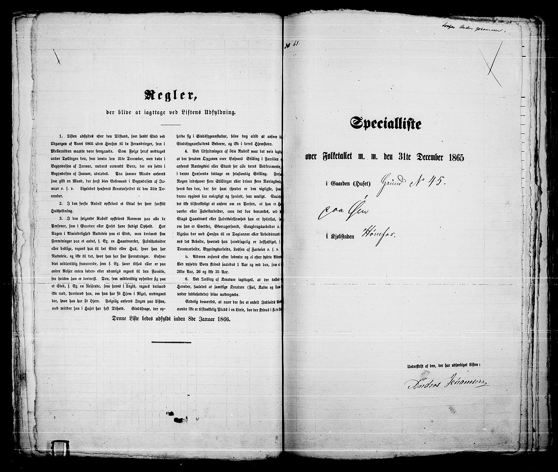 RA, Folketelling 1865 for 0601B Norderhov prestegjeld, Hønefoss kjøpstad, 1865, s. 120