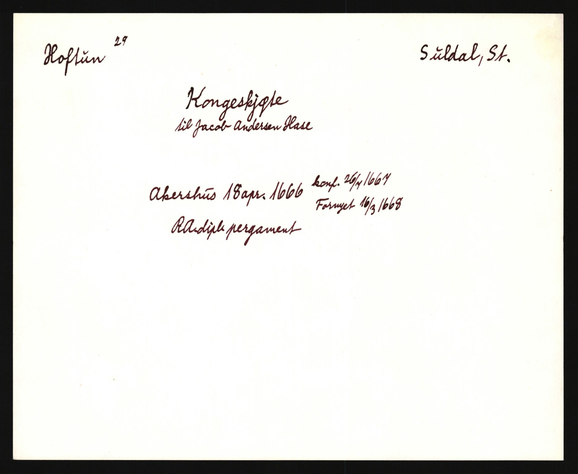 Riksarkivets diplomsamling, AV/RA-EA-5965/F35/F35e/L0027: Registreringssedler Rogaland, 1400-1700, s. 453