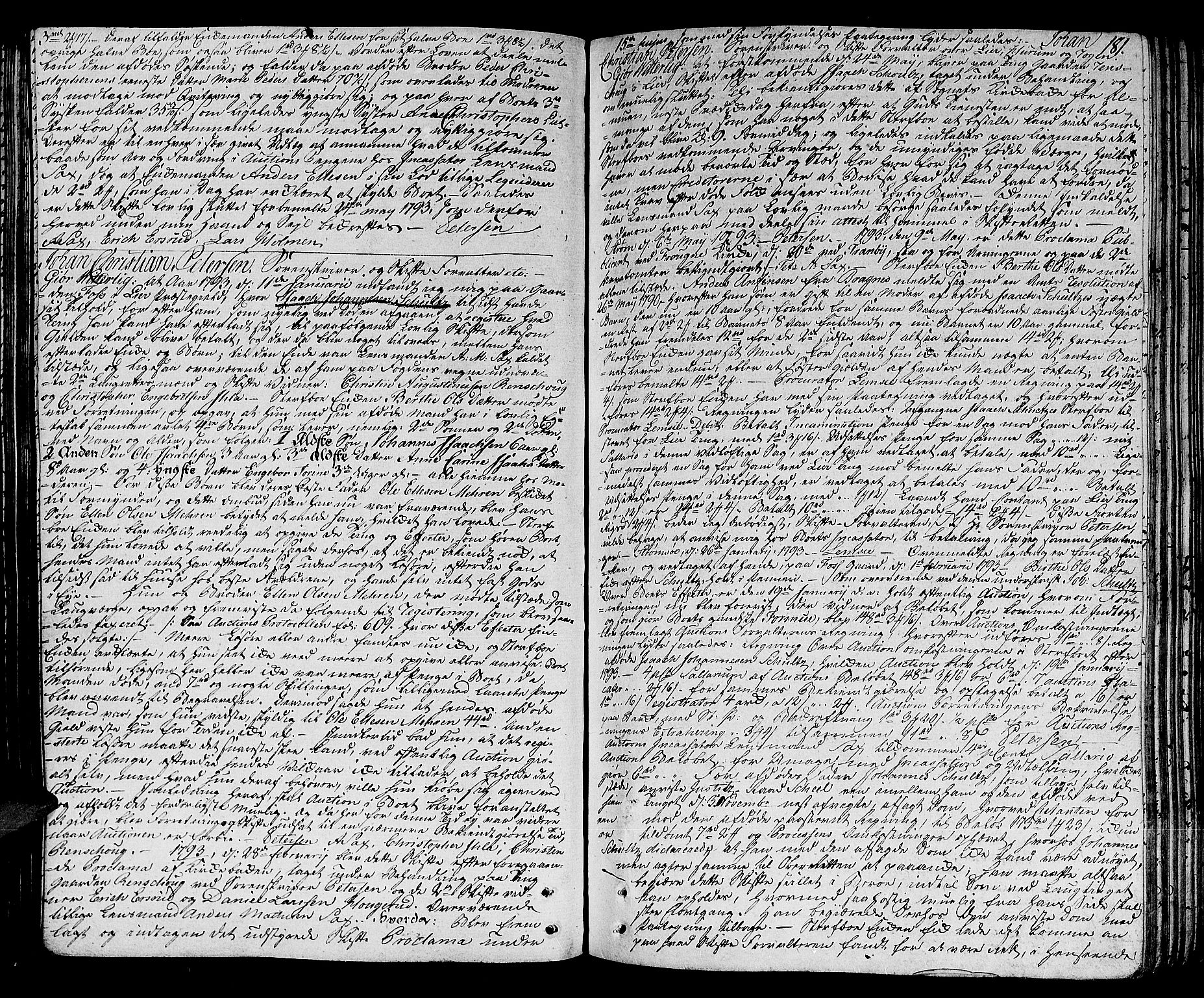 Lier, Røyken og Hurum sorenskriveri, SAKO/A-89/H/Hc/L0007a: Skifteprotokoll, 1789-1799, s. 180b-181a