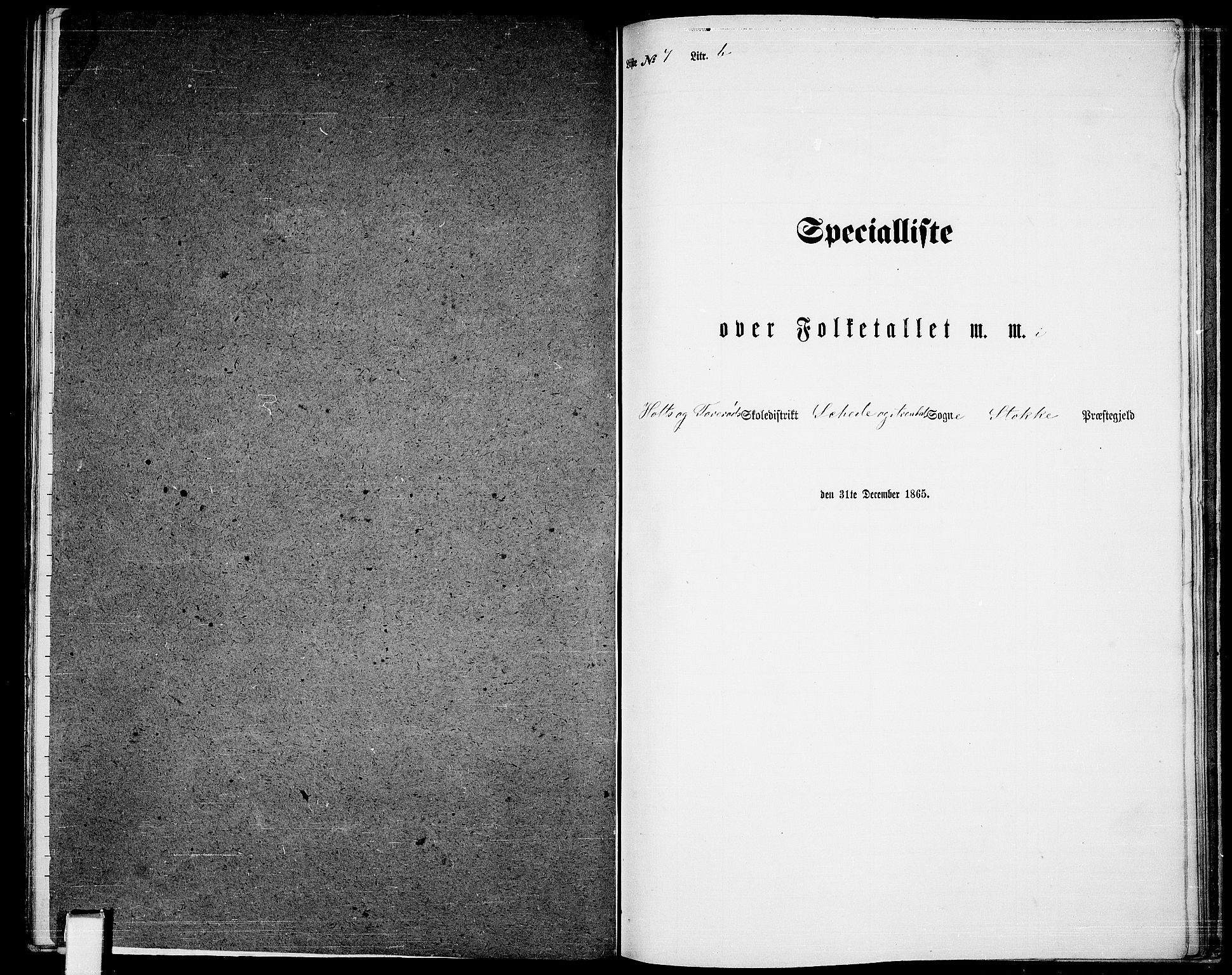 RA, Folketelling 1865 for 0720P Stokke prestegjeld, 1865, s. 166