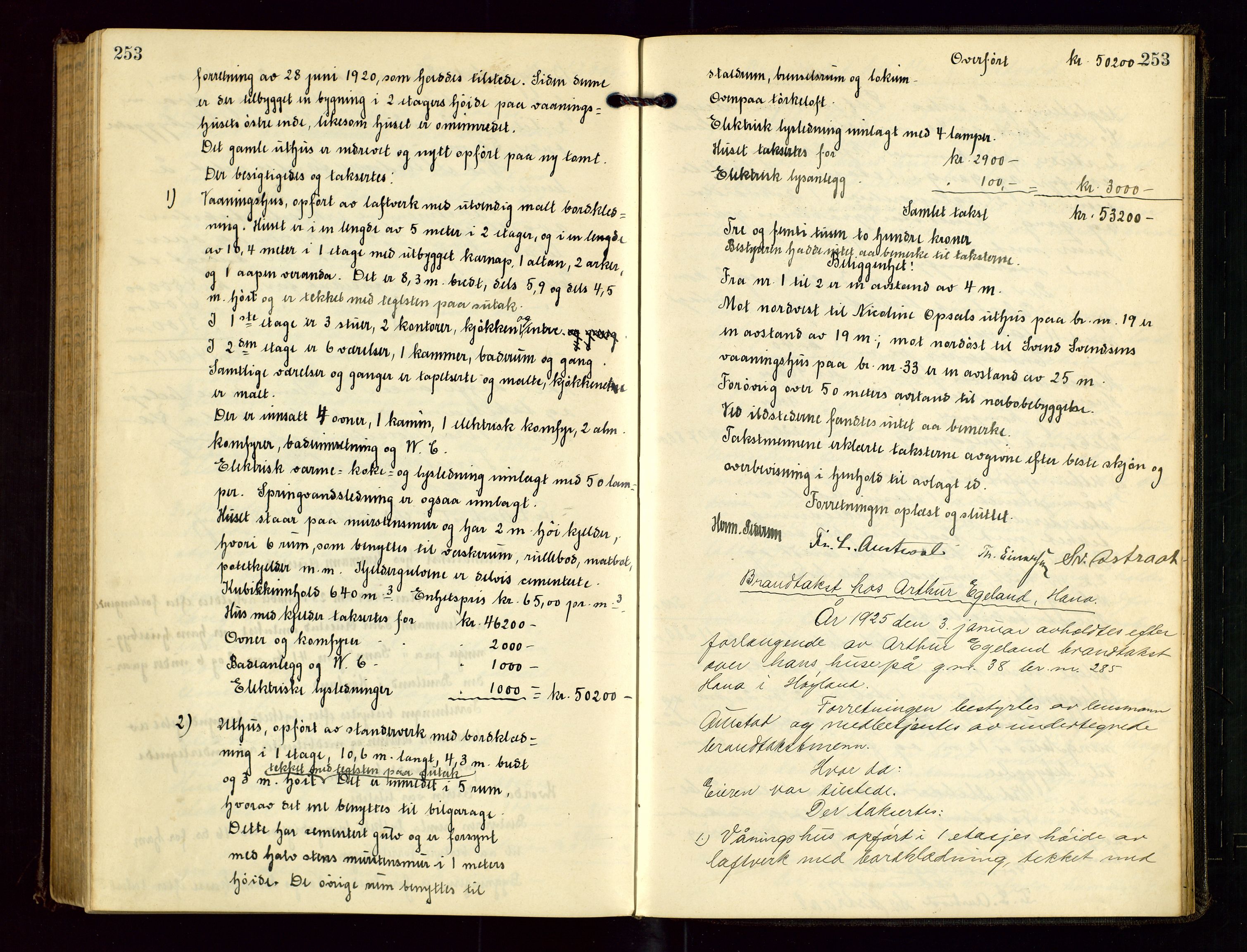 Høyland/Sandnes lensmannskontor, AV/SAST-A-100166/Goa/L0003: "Brandtakstprotokol", 1917-1925, s. 253