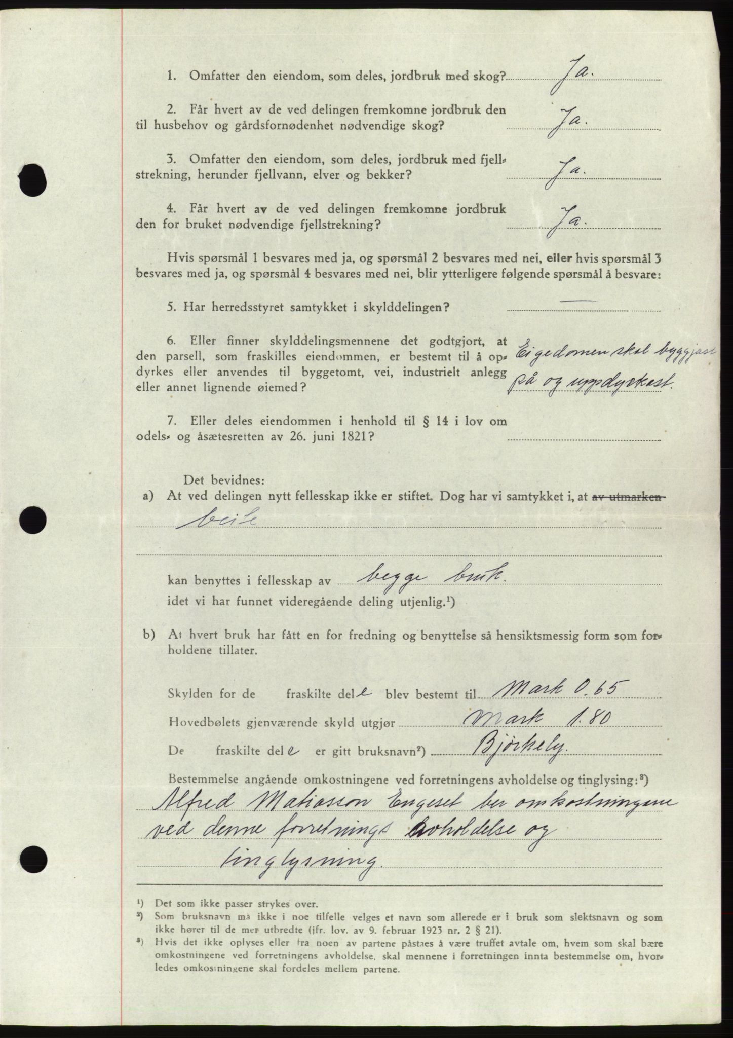 Søre Sunnmøre sorenskriveri, AV/SAT-A-4122/1/2/2C/L0076: Pantebok nr. 2A, 1943-1944, Dagboknr: 963/1944