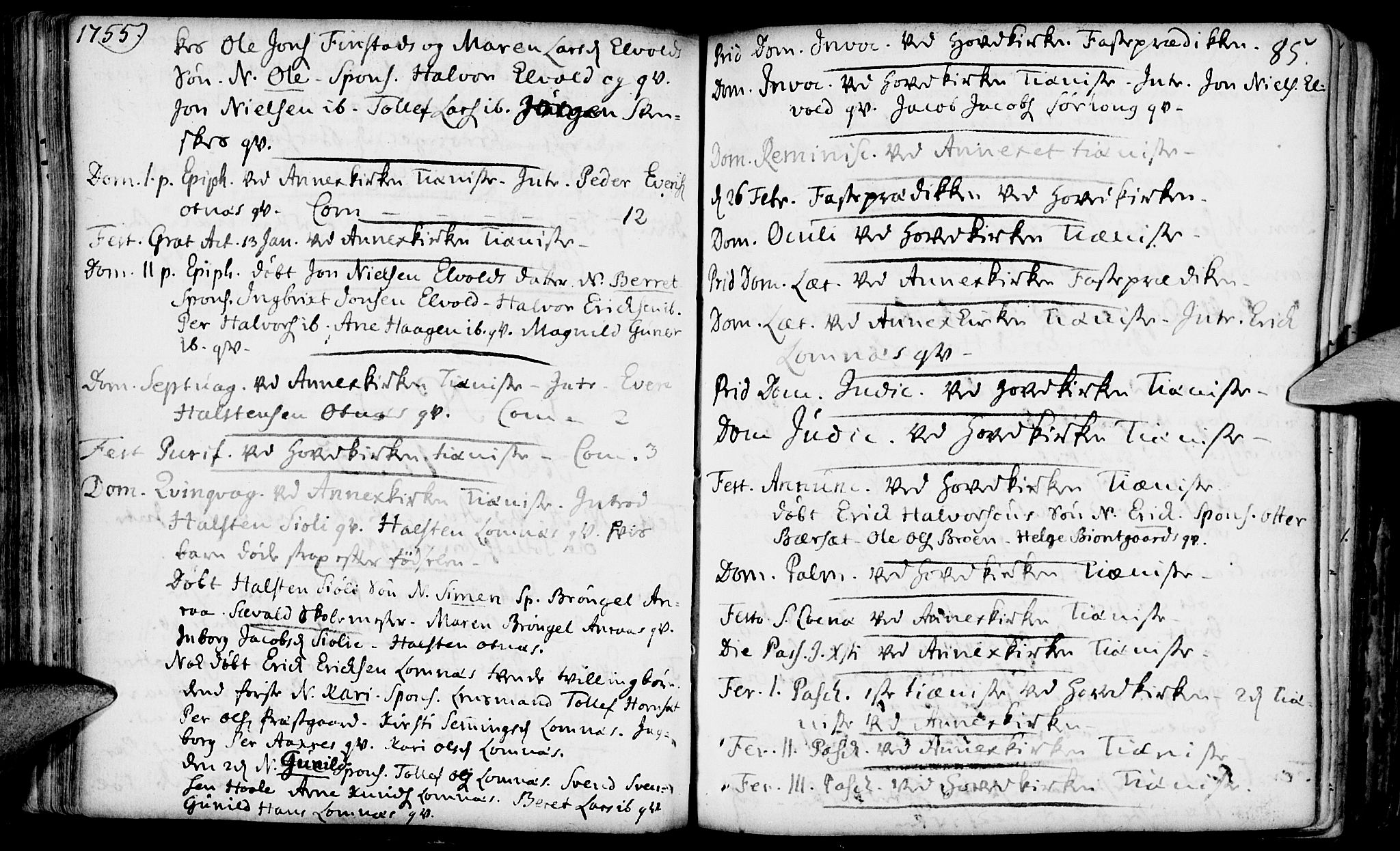 Rendalen prestekontor, AV/SAH-PREST-054/H/Ha/Haa/L0001: Ministerialbok nr. 1, 1733-1787, s. 85