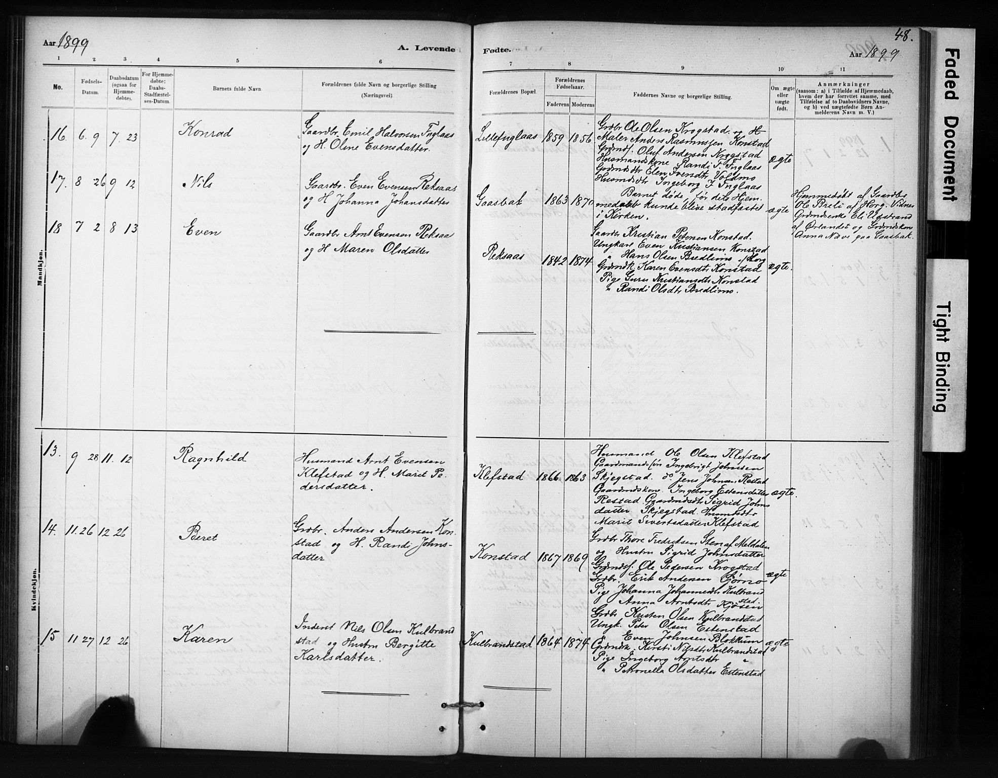 Ministerialprotokoller, klokkerbøker og fødselsregistre - Sør-Trøndelag, SAT/A-1456/694/L1127: Ministerialbok nr. 694A01, 1887-1905, s. 48