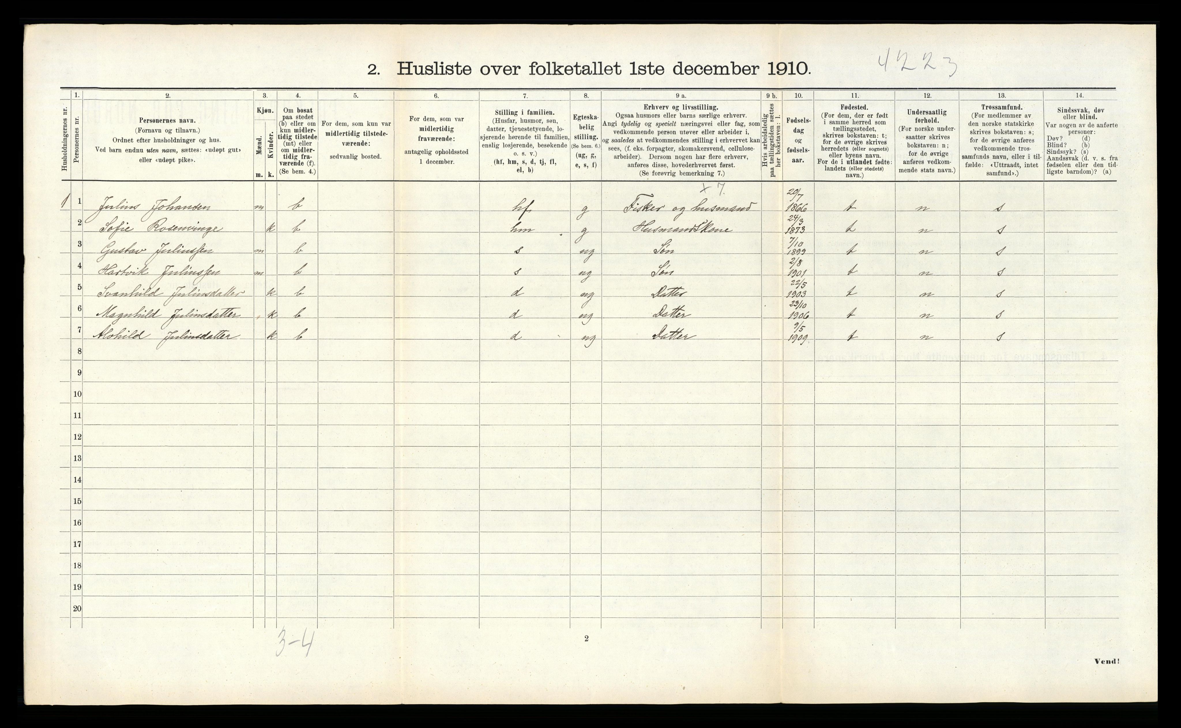 RA, Folketelling 1910 for 1754 Gravvik herred, 1910, s. 166