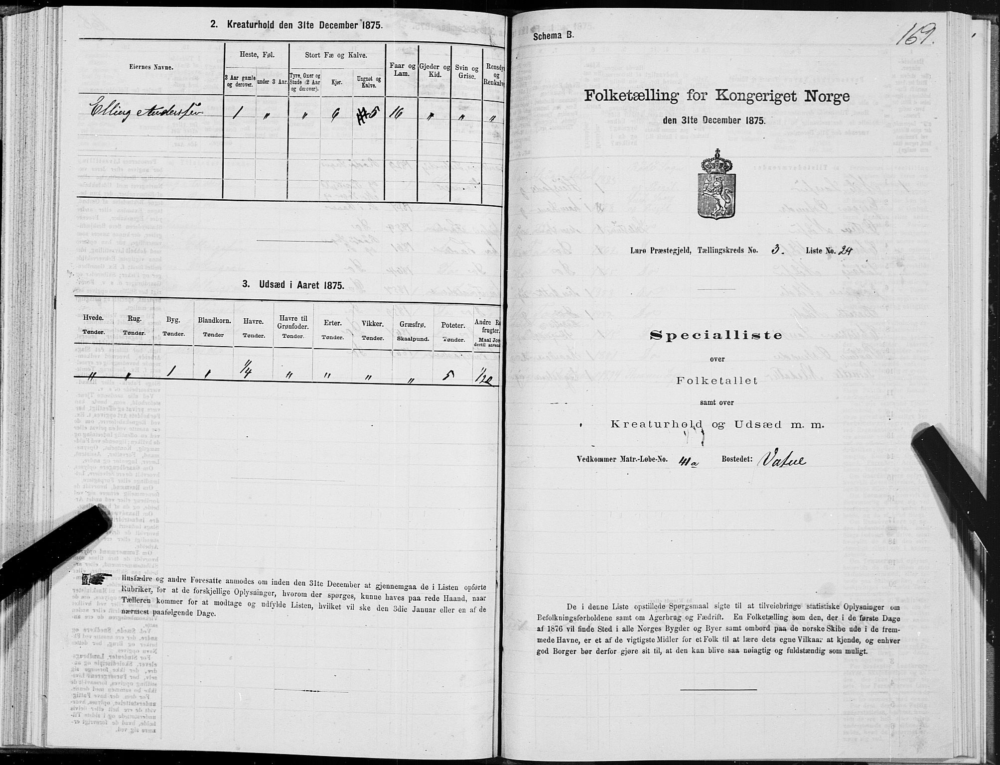 SAT, Folketelling 1875 for 1834P Lurøy prestegjeld, 1875, s. 2169