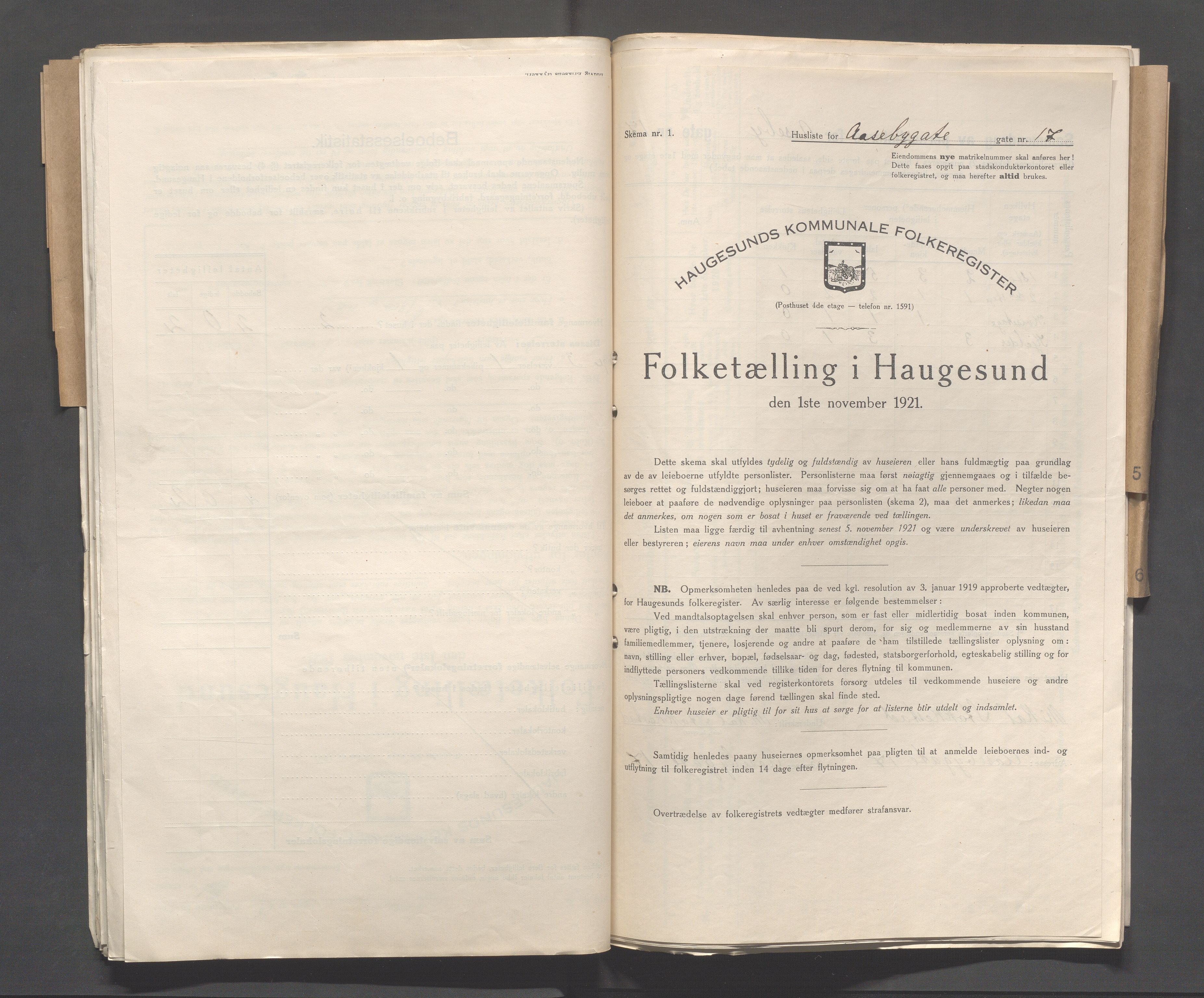 IKAR, Kommunal folketelling 1.11.1921 for Haugesund, 1921, s. 48