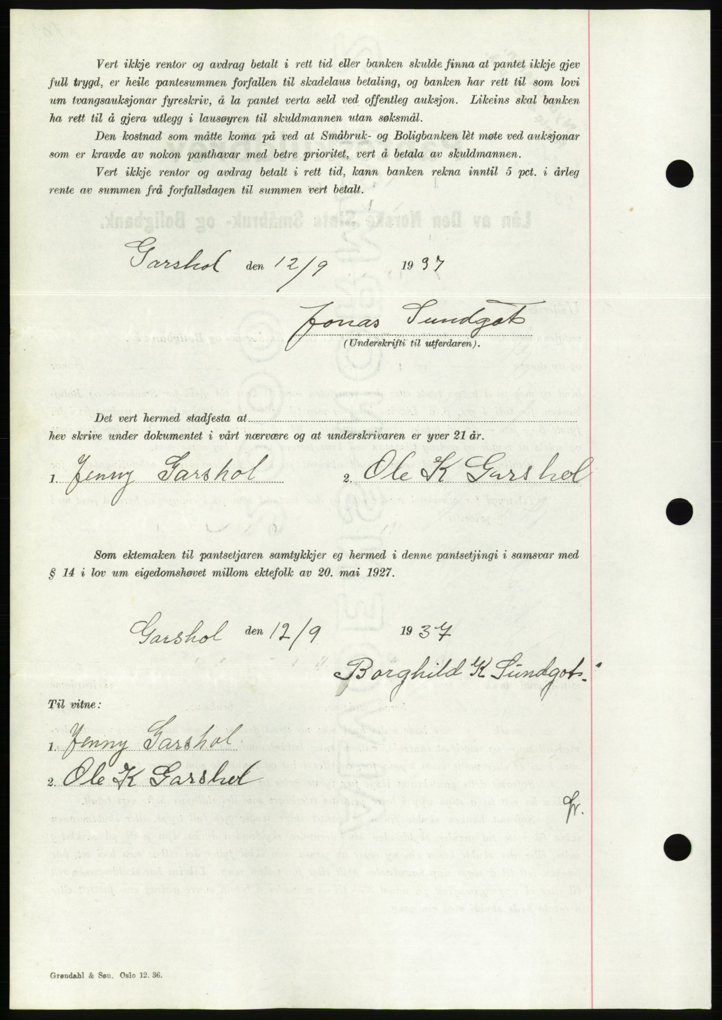 Søre Sunnmøre sorenskriveri, AV/SAT-A-4122/1/2/2C/L0064: Pantebok nr. 58, 1937-1938, Dagboknr: 1486/1937