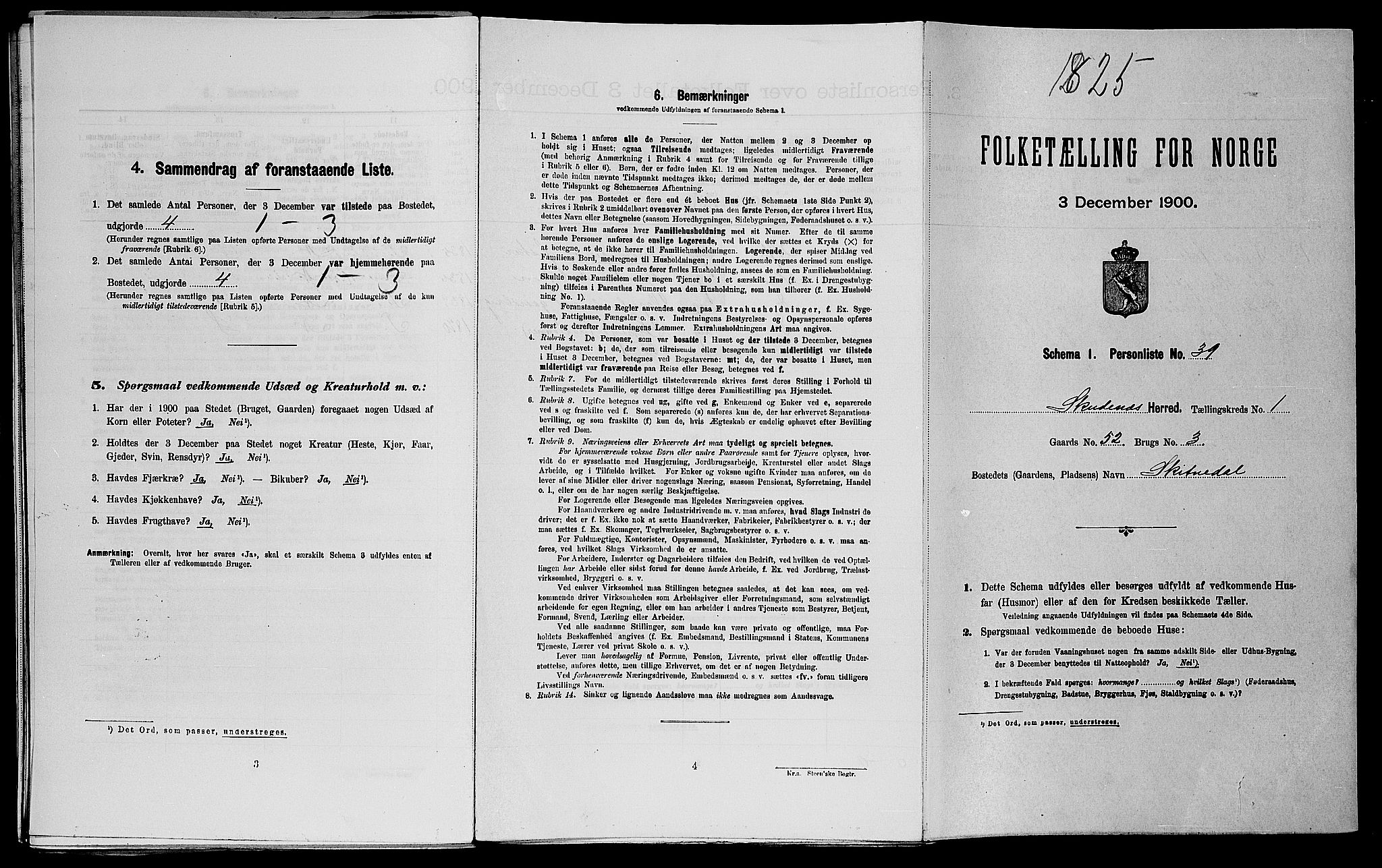 SAST, Folketelling 1900 for 1150 Skudenes herred, 1900, s. 165