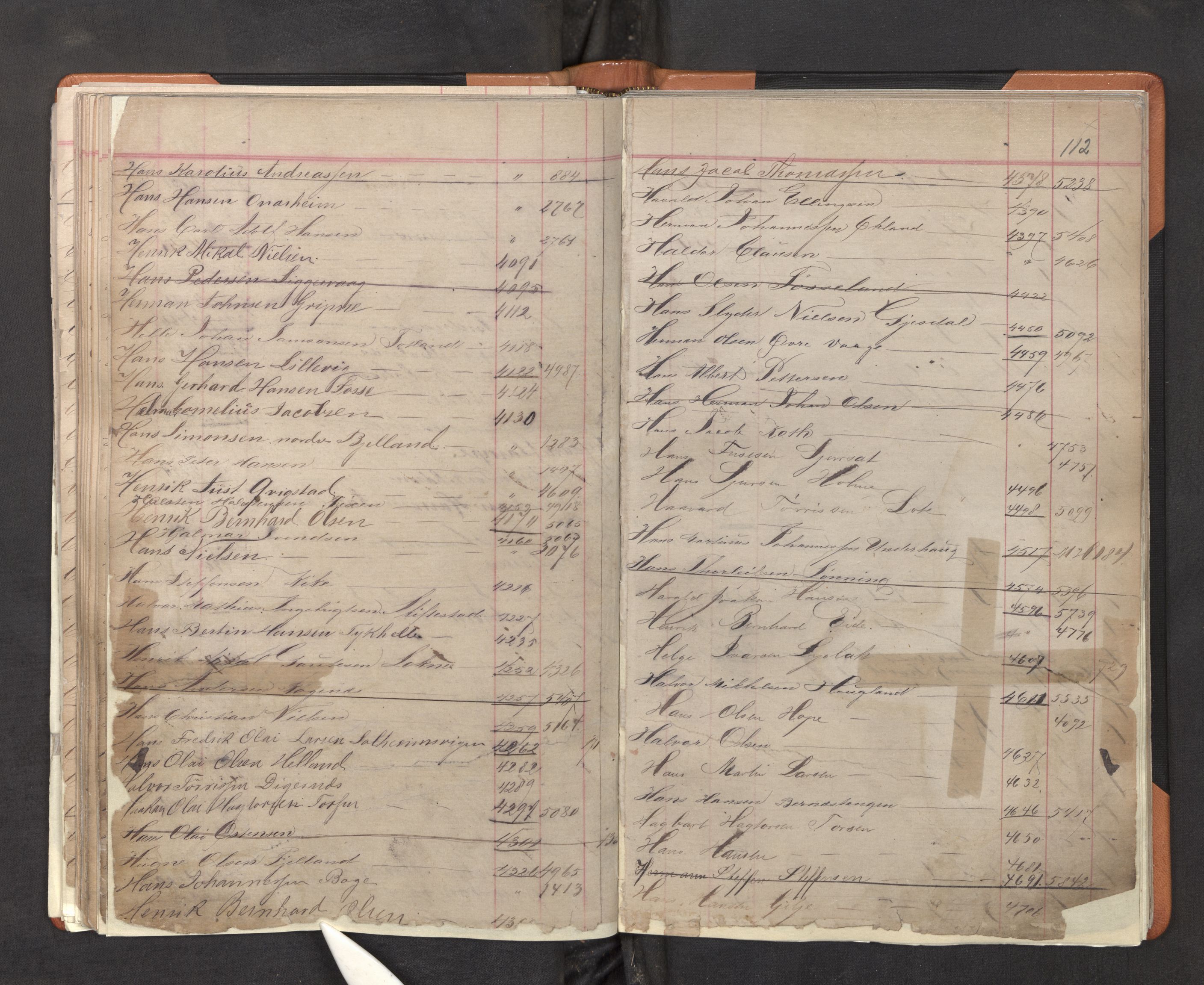 Innrulleringssjefen i Bergen, AV/SAB-A-100050/F/Fa/L0001: Register til annotasjons-hovedrulle for Bergen krets A - K, 1869-1897