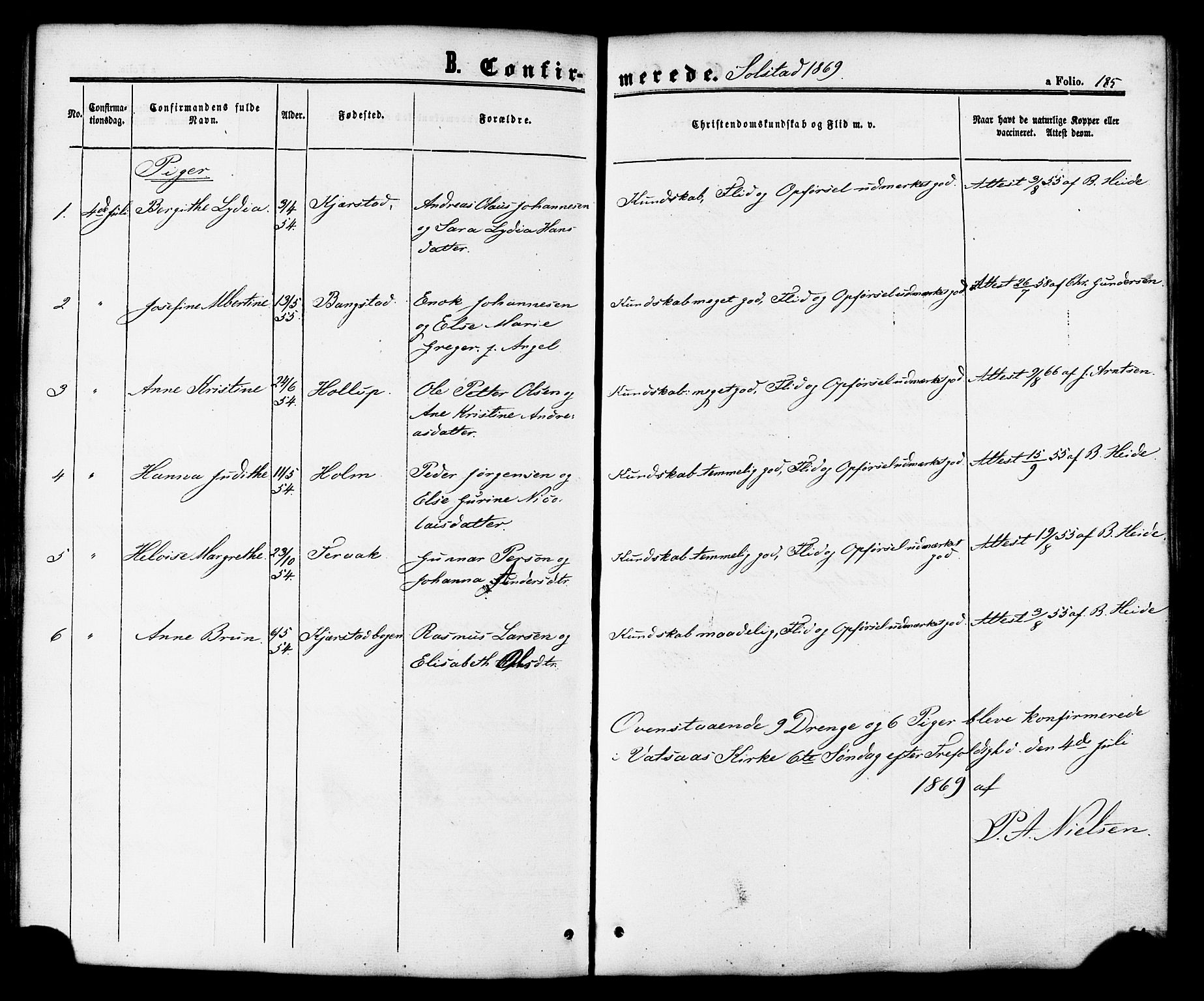 Ministerialprotokoller, klokkerbøker og fødselsregistre - Nordland, AV/SAT-A-1459/810/L0147: Ministerialbok nr. 810A08 /2, 1862-1874, s. 185