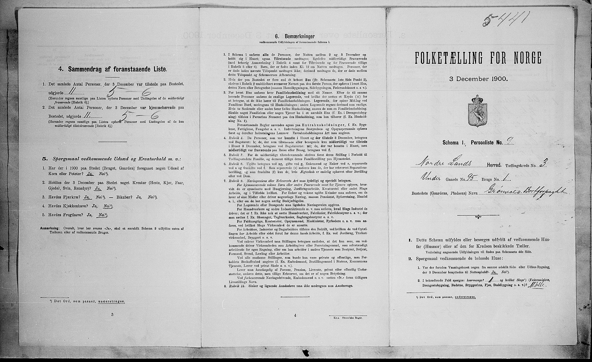 SAH, Folketelling 1900 for 0538 Nordre Land herred, 1900, s. 438