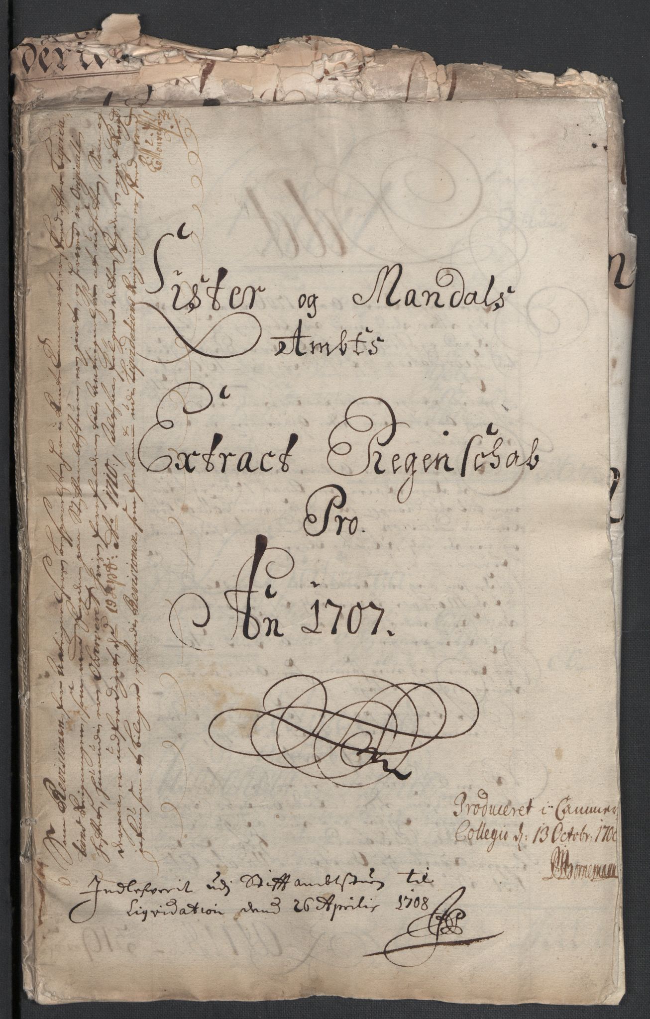 Rentekammeret inntil 1814, Reviderte regnskaper, Fogderegnskap, RA/EA-4092/R43/L2551: Fogderegnskap Lista og Mandal, 1705-1709, s. 400