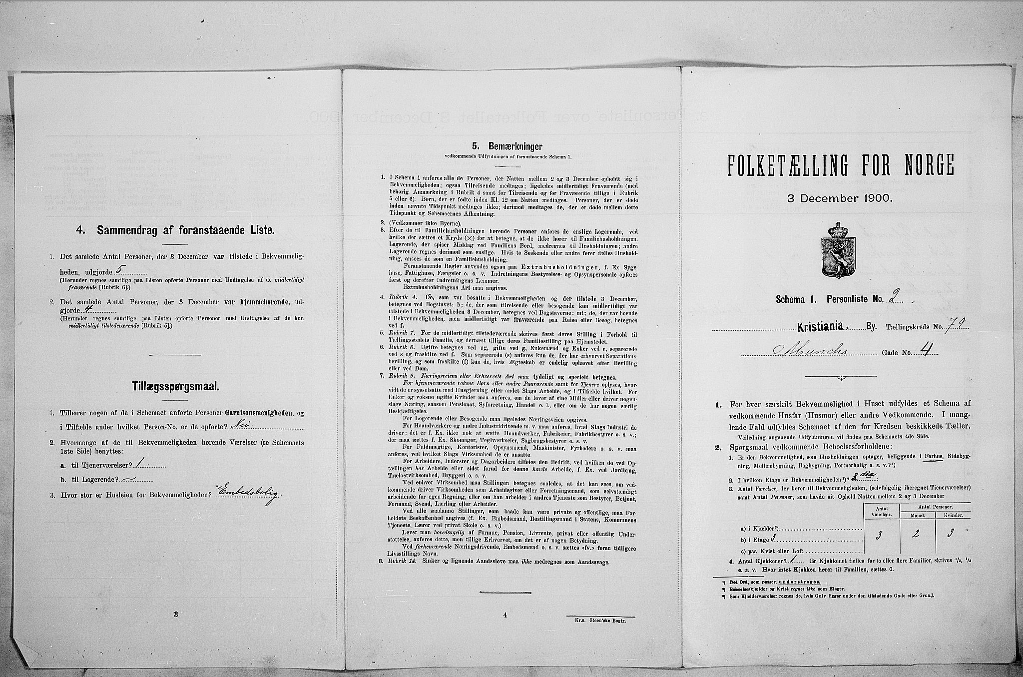 SAO, Folketelling 1900 for 0301 Kristiania kjøpstad, 1900, s. 60333