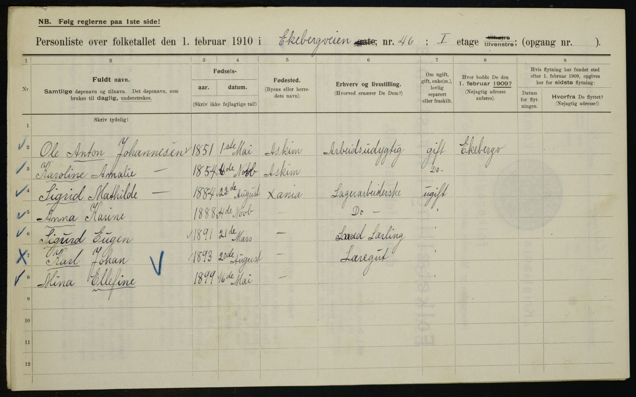 OBA, Kommunal folketelling 1.2.1910 for Kristiania, 1910, s. 18681