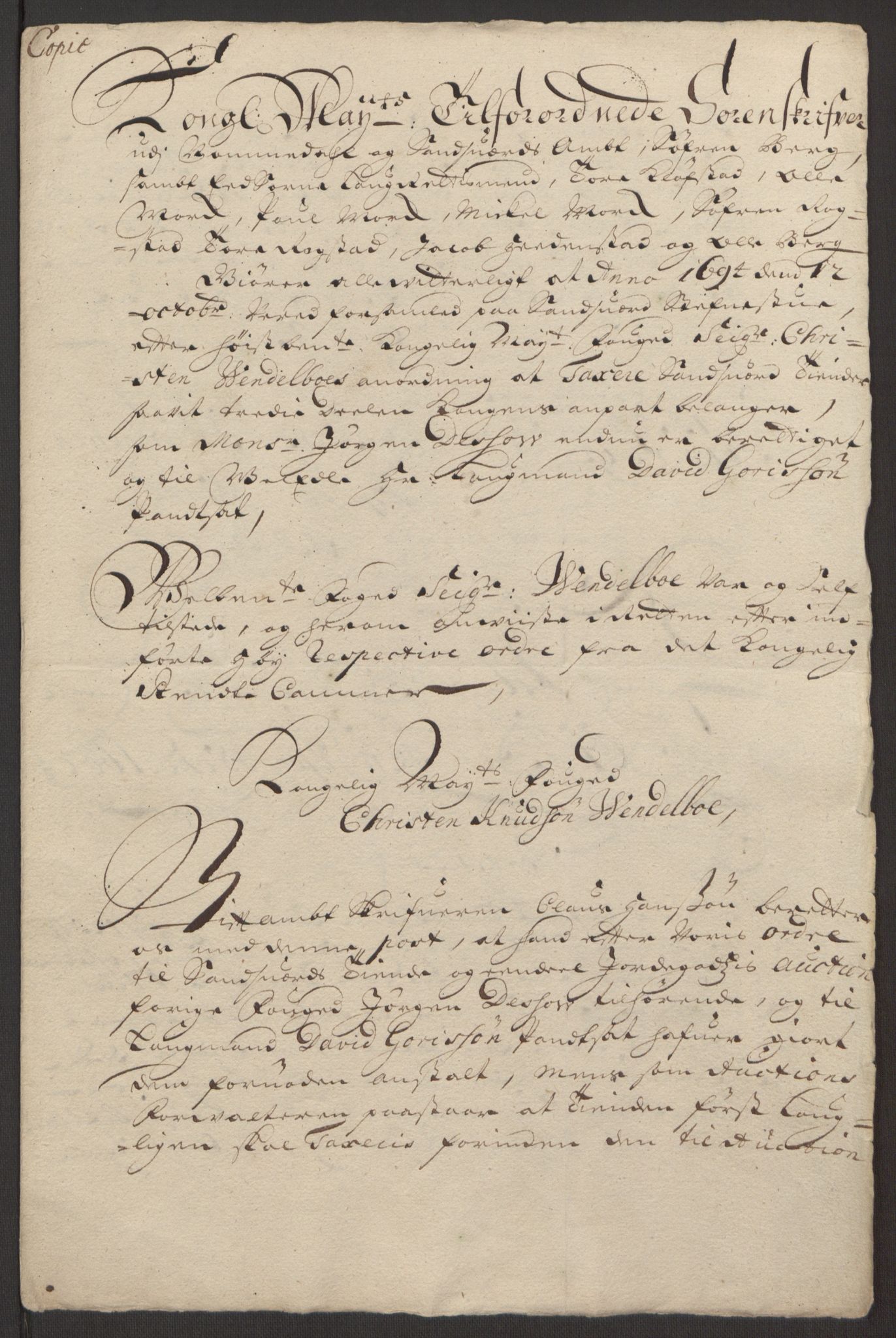 Rentekammeret inntil 1814, Reviderte regnskaper, Fogderegnskap, AV/RA-EA-4092/R24/L1575: Fogderegnskap Numedal og Sandsvær, 1692-1695, s. 258