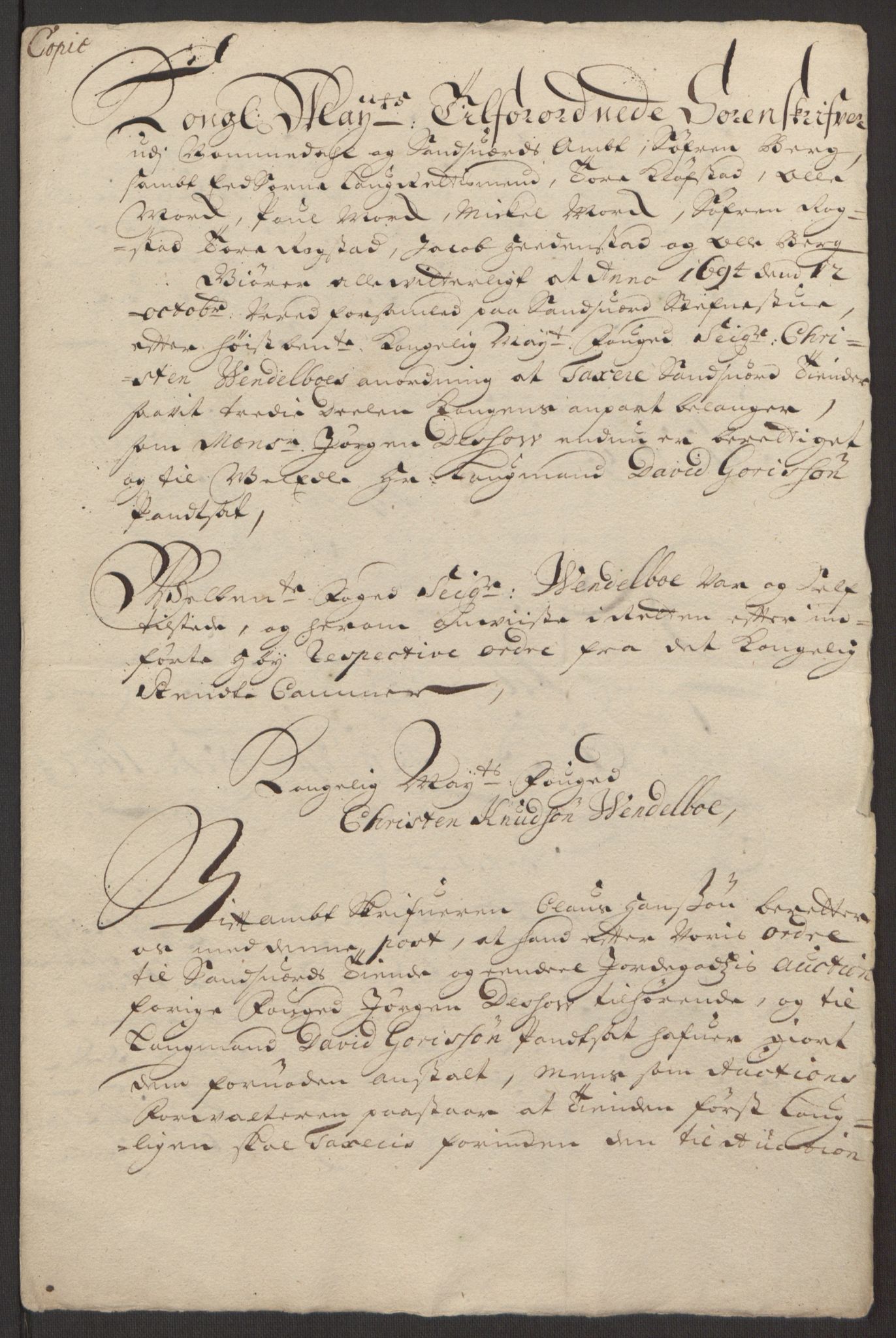 Rentekammeret inntil 1814, Reviderte regnskaper, Fogderegnskap, RA/EA-4092/R24/L1575: Fogderegnskap Numedal og Sandsvær, 1692-1695, s. 258