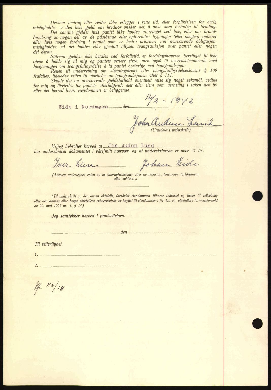 Nordmøre sorenskriveri, AV/SAT-A-4132/1/2/2Ca: Pantebok nr. B90, 1942-1943, Dagboknr: 393/1943