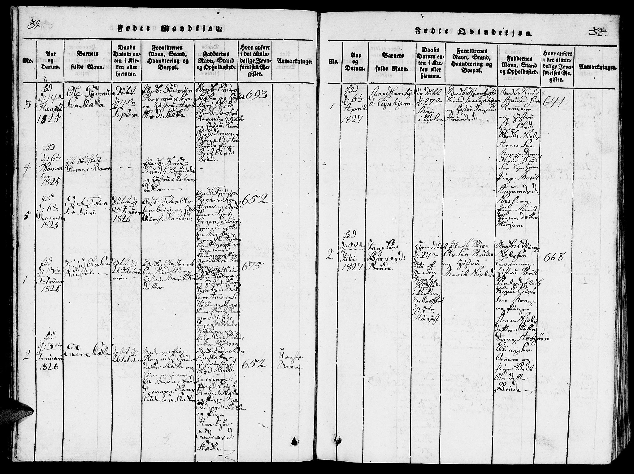 Ministerialprotokoller, klokkerbøker og fødselsregistre - Møre og Romsdal, AV/SAT-A-1454/546/L0595: Klokkerbok nr. 546C01, 1818-1836, s. 32-33